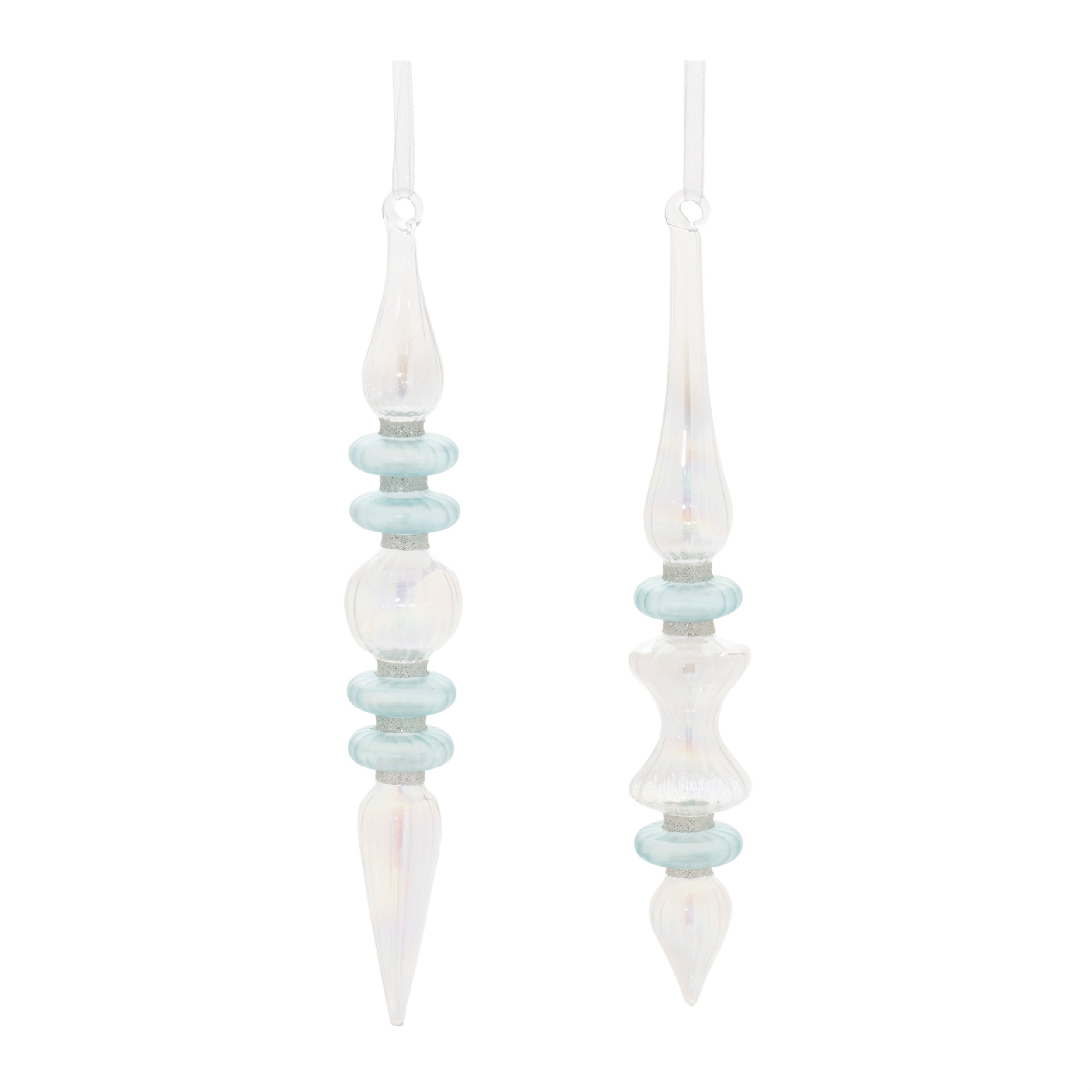 Finial Drop Ornament (Set of 24) 10.5H Glass