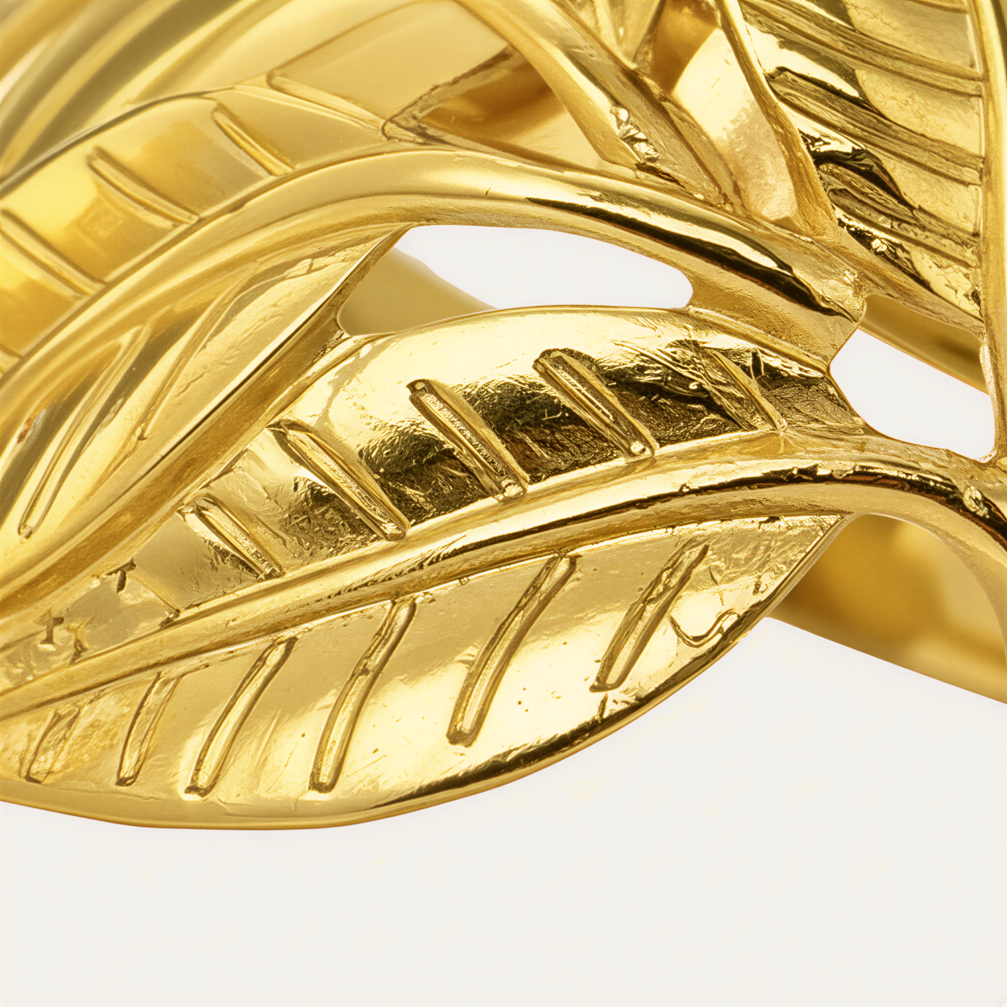 Gold Leaf Napkin Rings – Elegant Table Decor Rings | Durable Metal Set