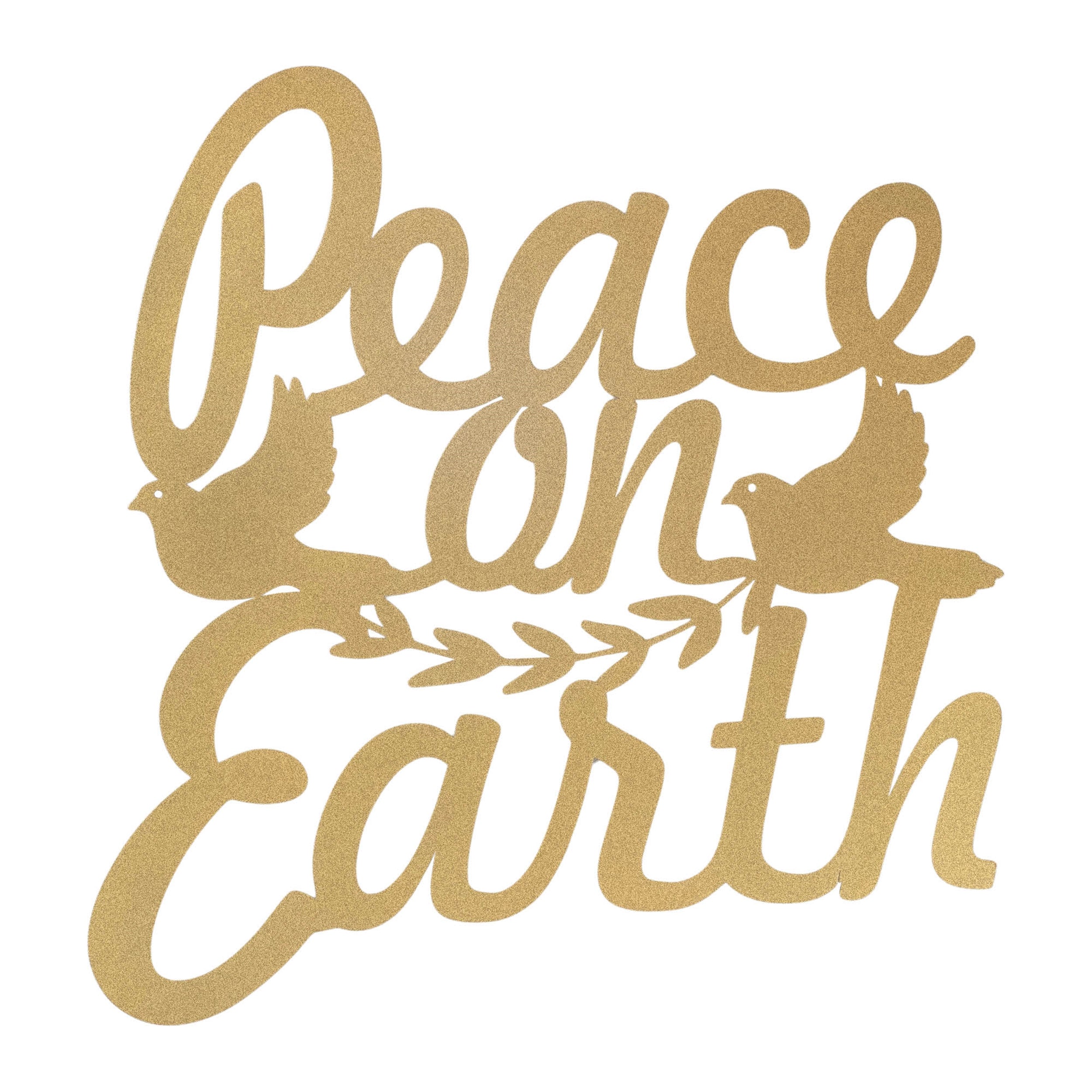 Peace On Earth Plaque 13.5L x 15.5H Iron