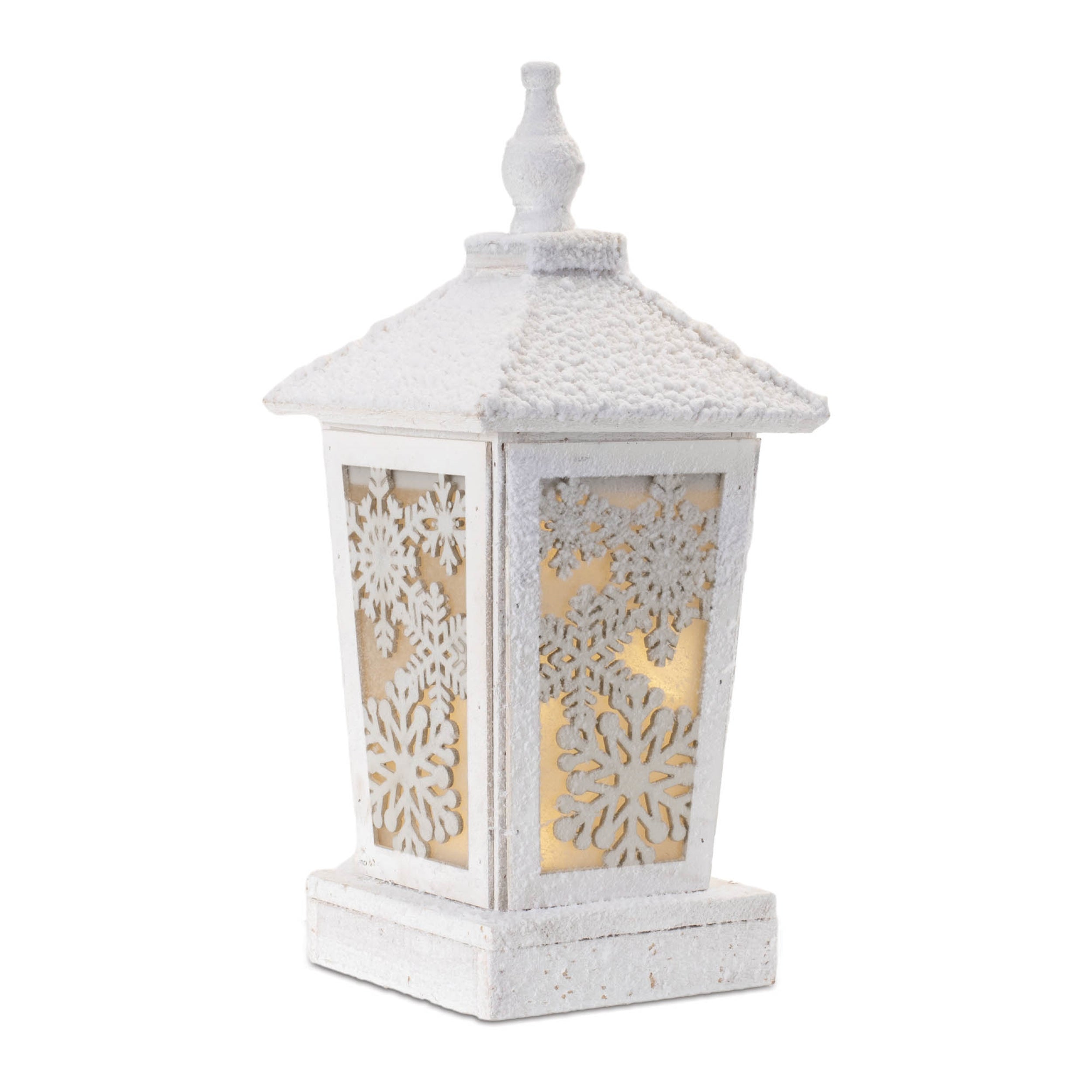 Lantern 16.5H Wood 3 AA Batteries Not Included/USB Cord Included
