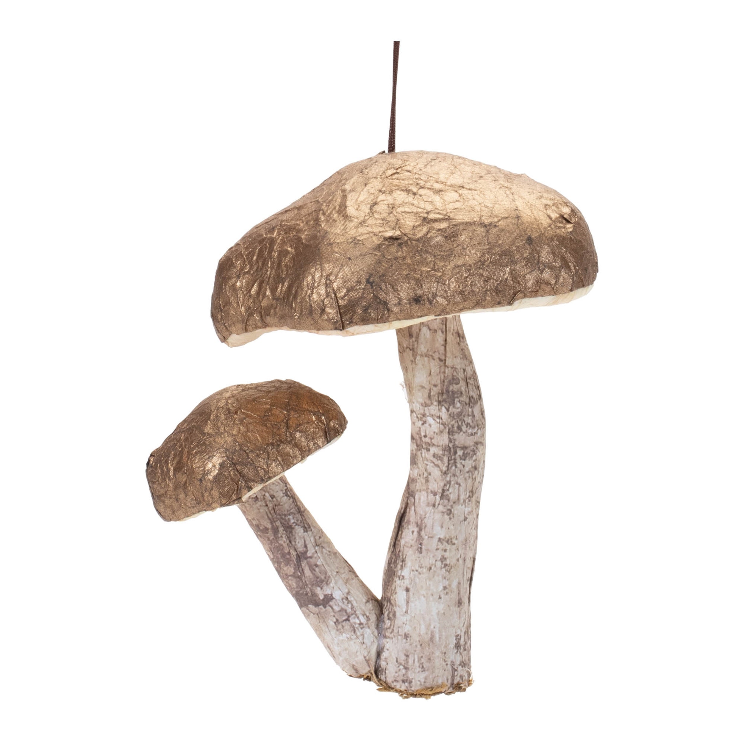 Double Mushroom Ornament (Set of 6) 4.75H Foam/Paper