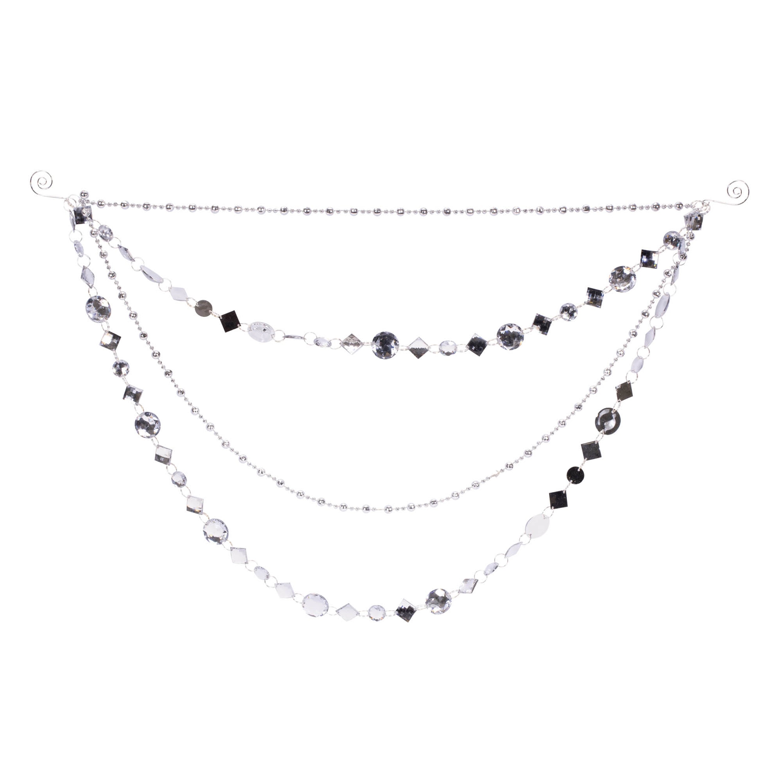Chain and Bead Garland (Set of 2) 20L Plastic
