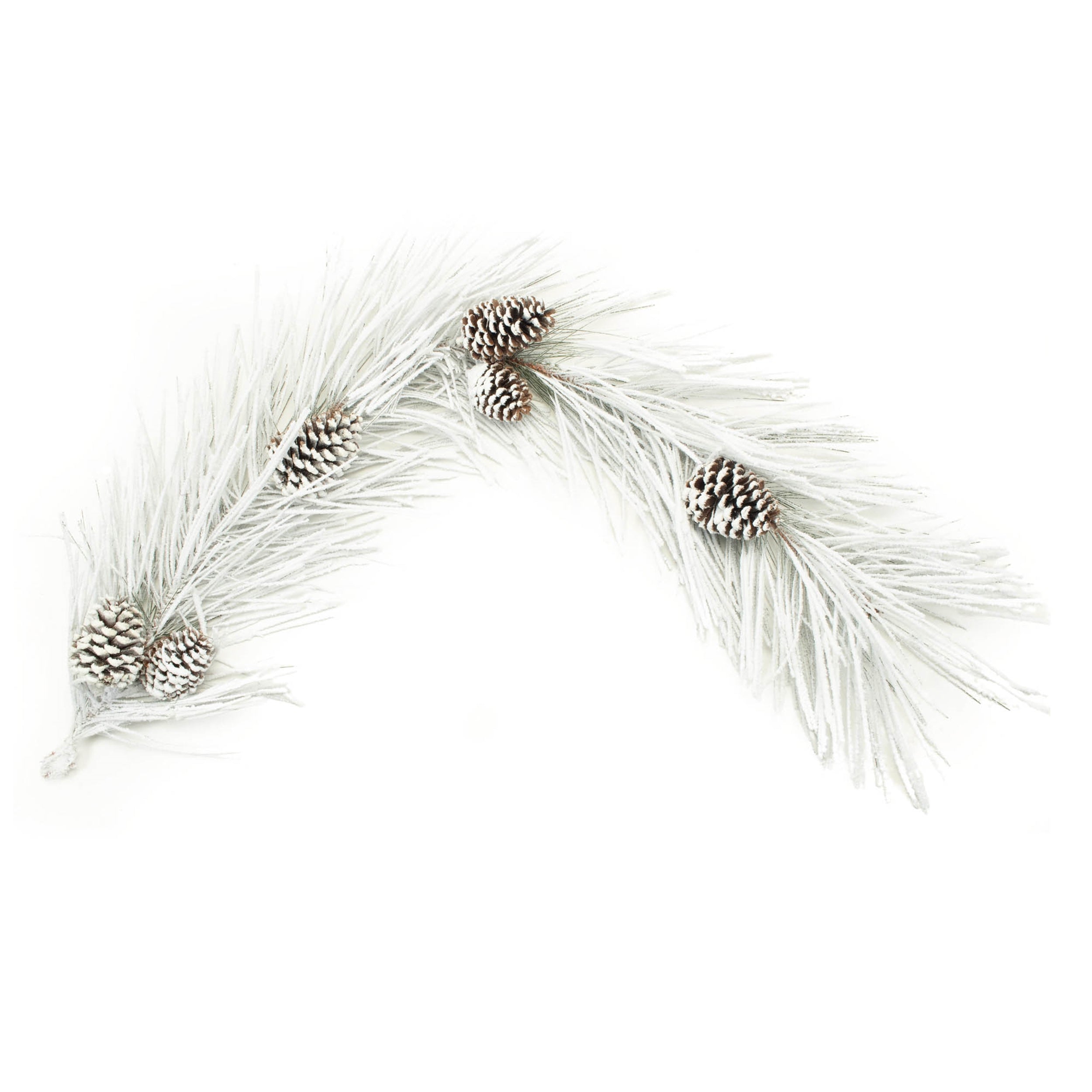 Flocked Pine Garland 48L PVC