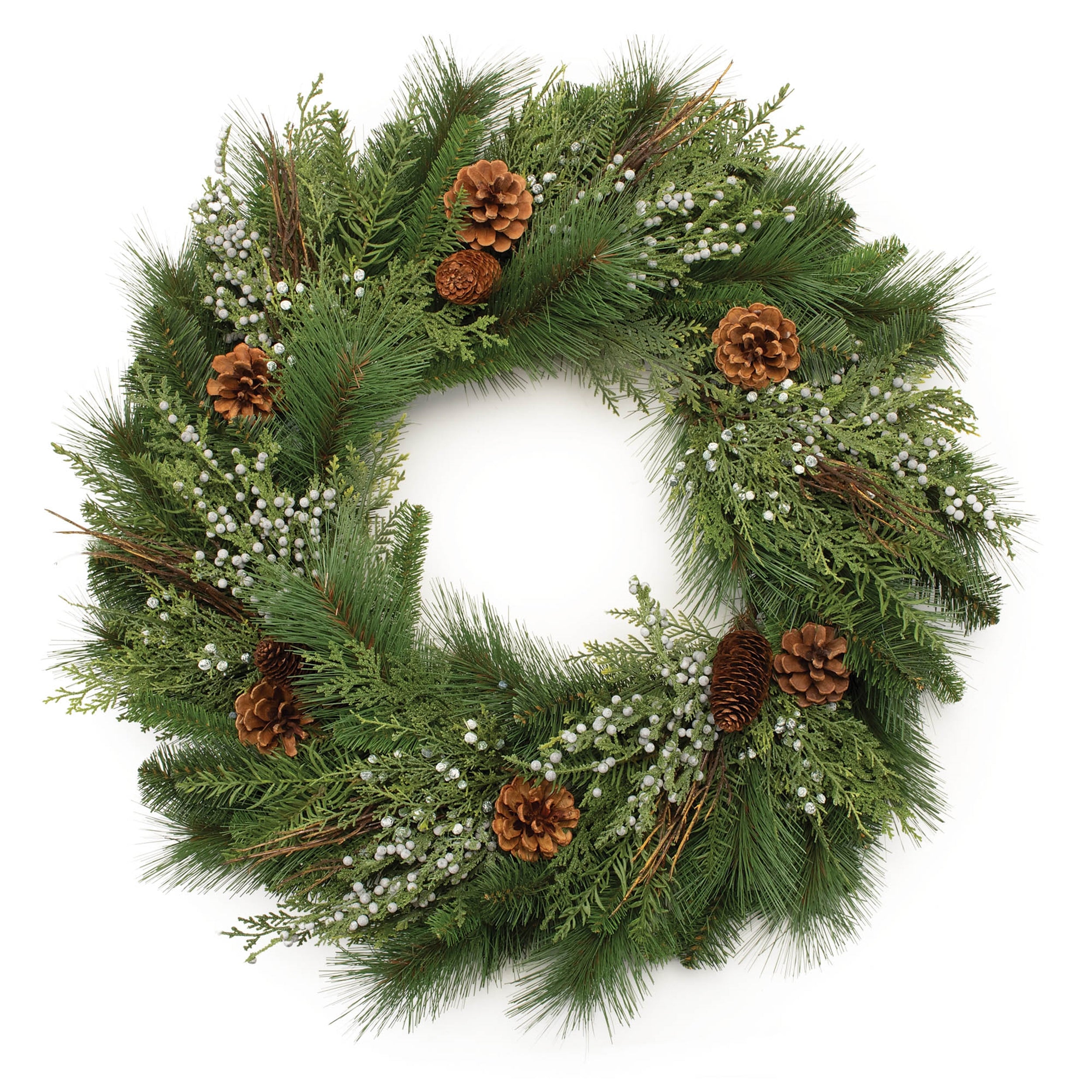 Mixed Pine Wreath 30D PVC