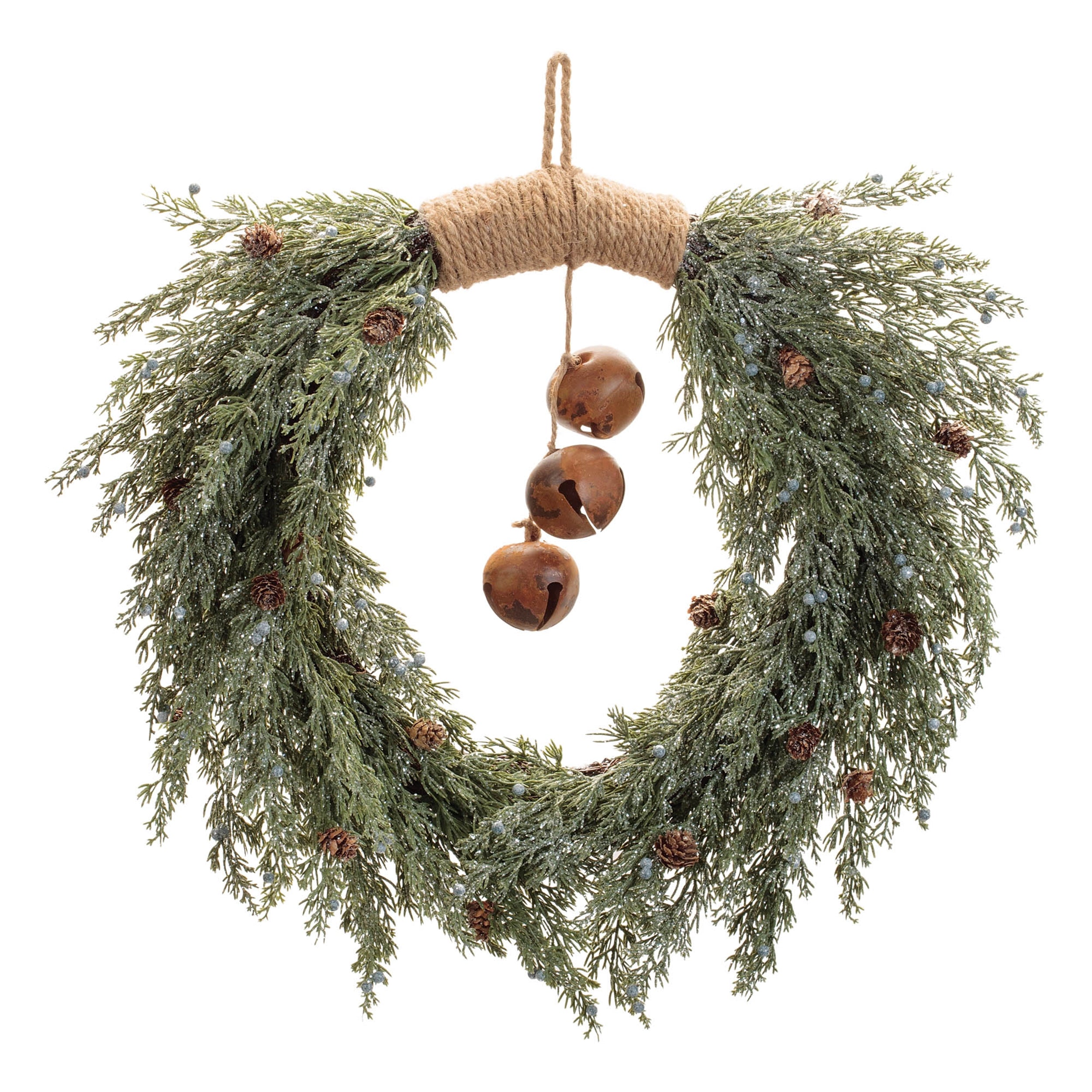 Pine w/Bell Wreath 22D Plastic