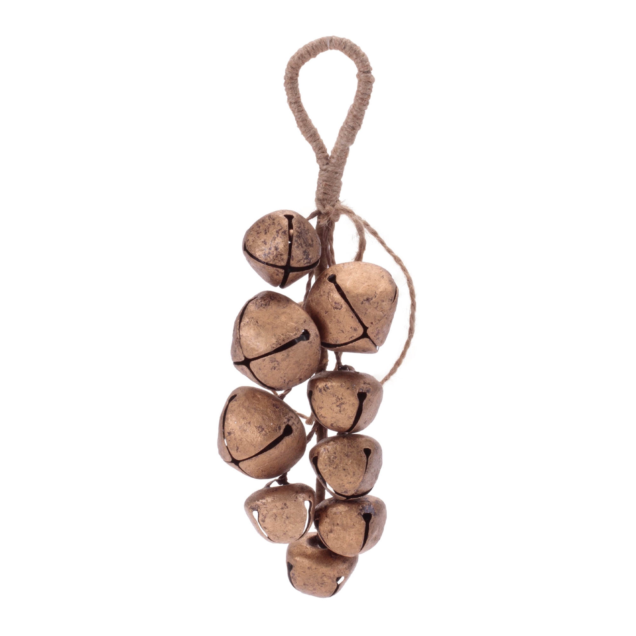 Sleigh Bell Cluster (Set of 6) 8H Metal/Jute