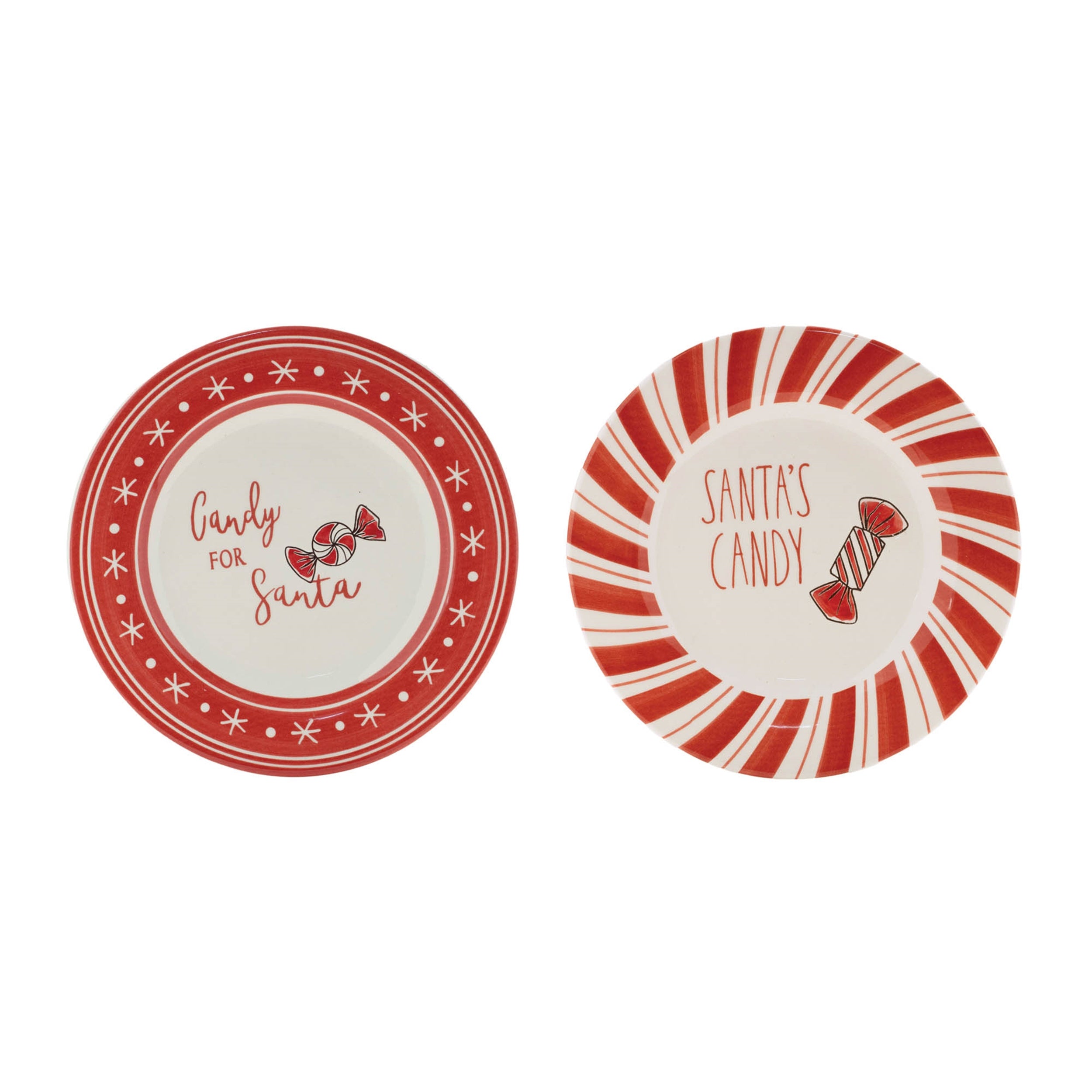 Santa Candy Plate (Set of 4) 8D Ceramic