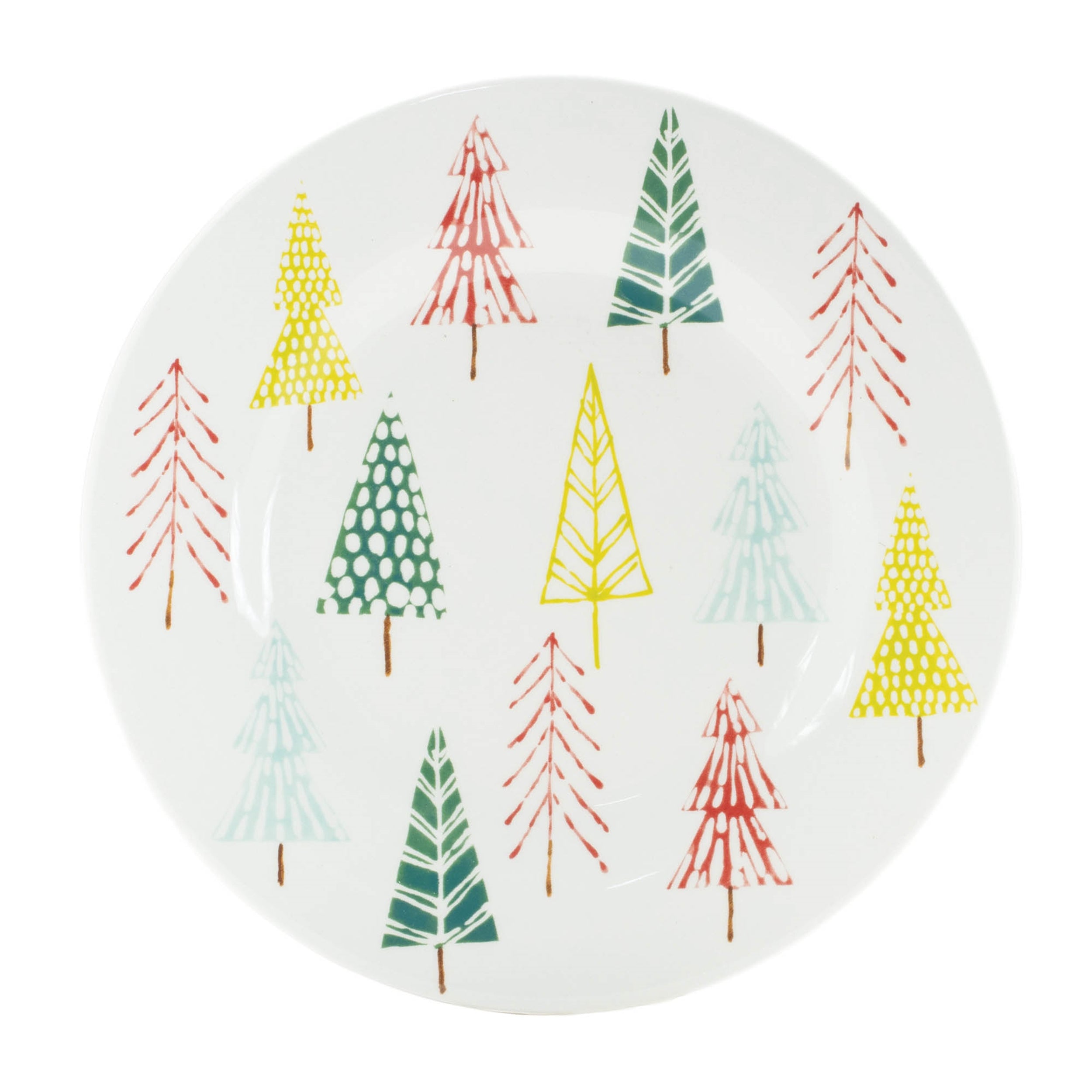 Plate w/Tree Pattern (Set of 4) 8D Ceramic