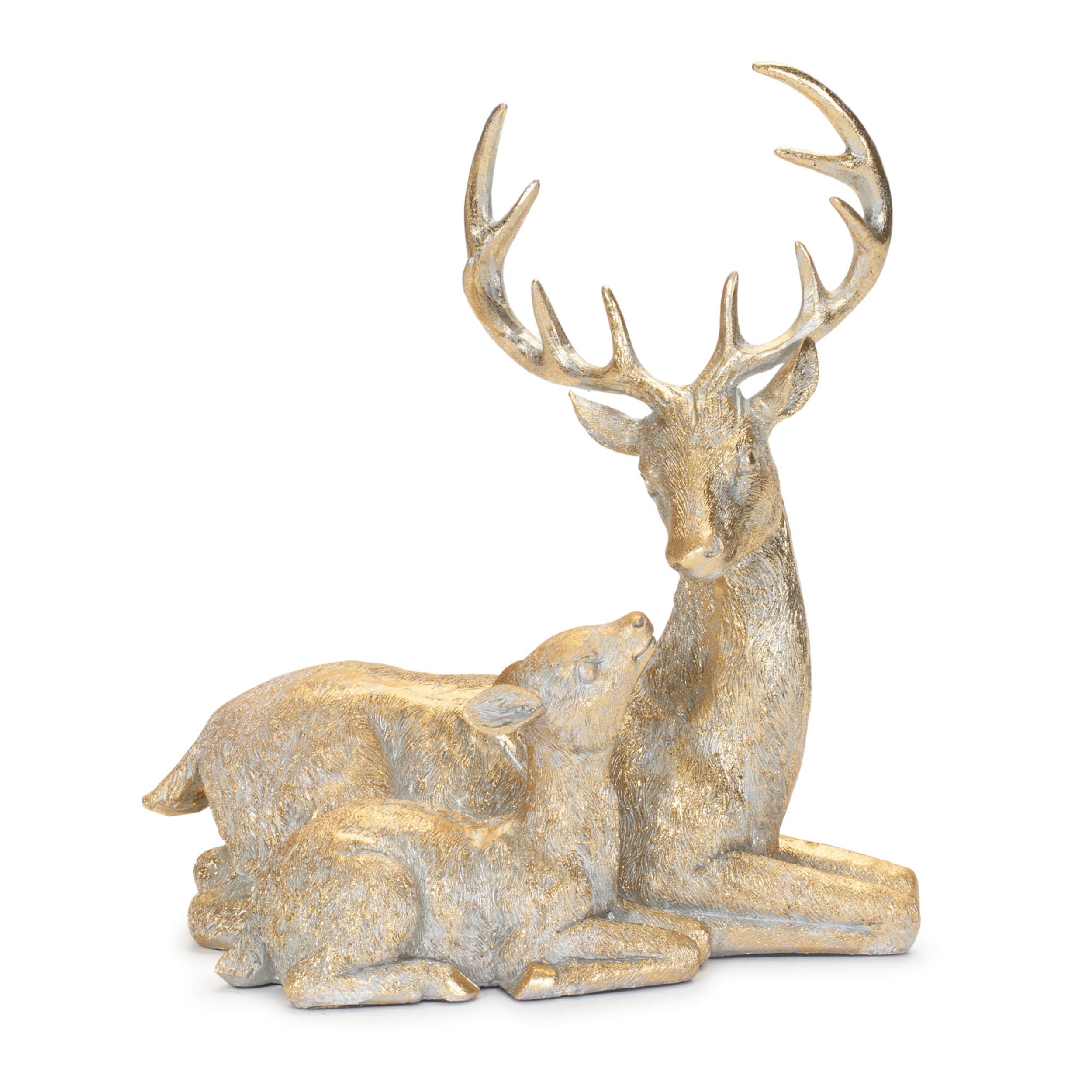 Deer and Fawn (Set of 2) 9L x 10H Resin