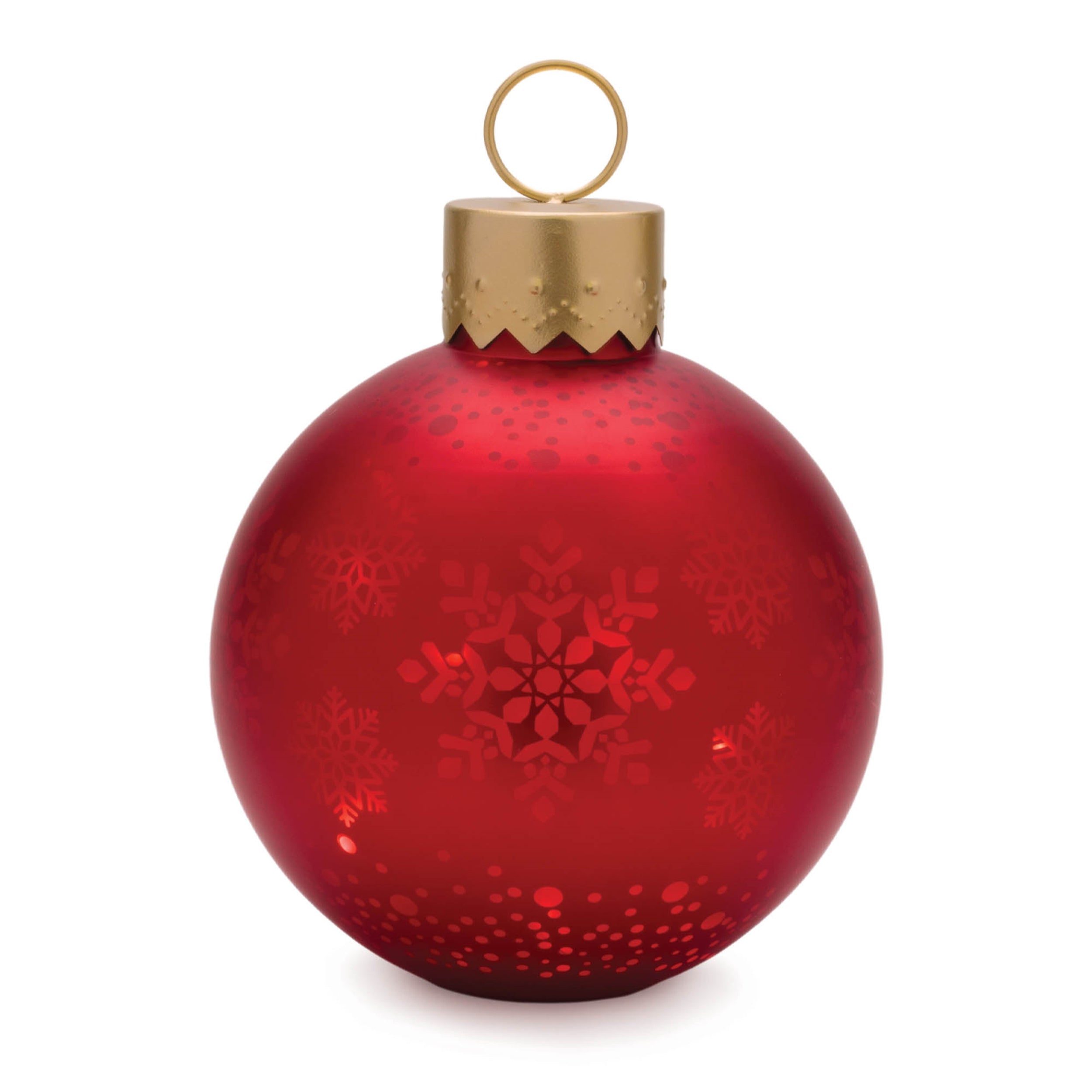 LED Ornament Decor 9.5D x 11H Glass 3 AAA Batteries Not Included