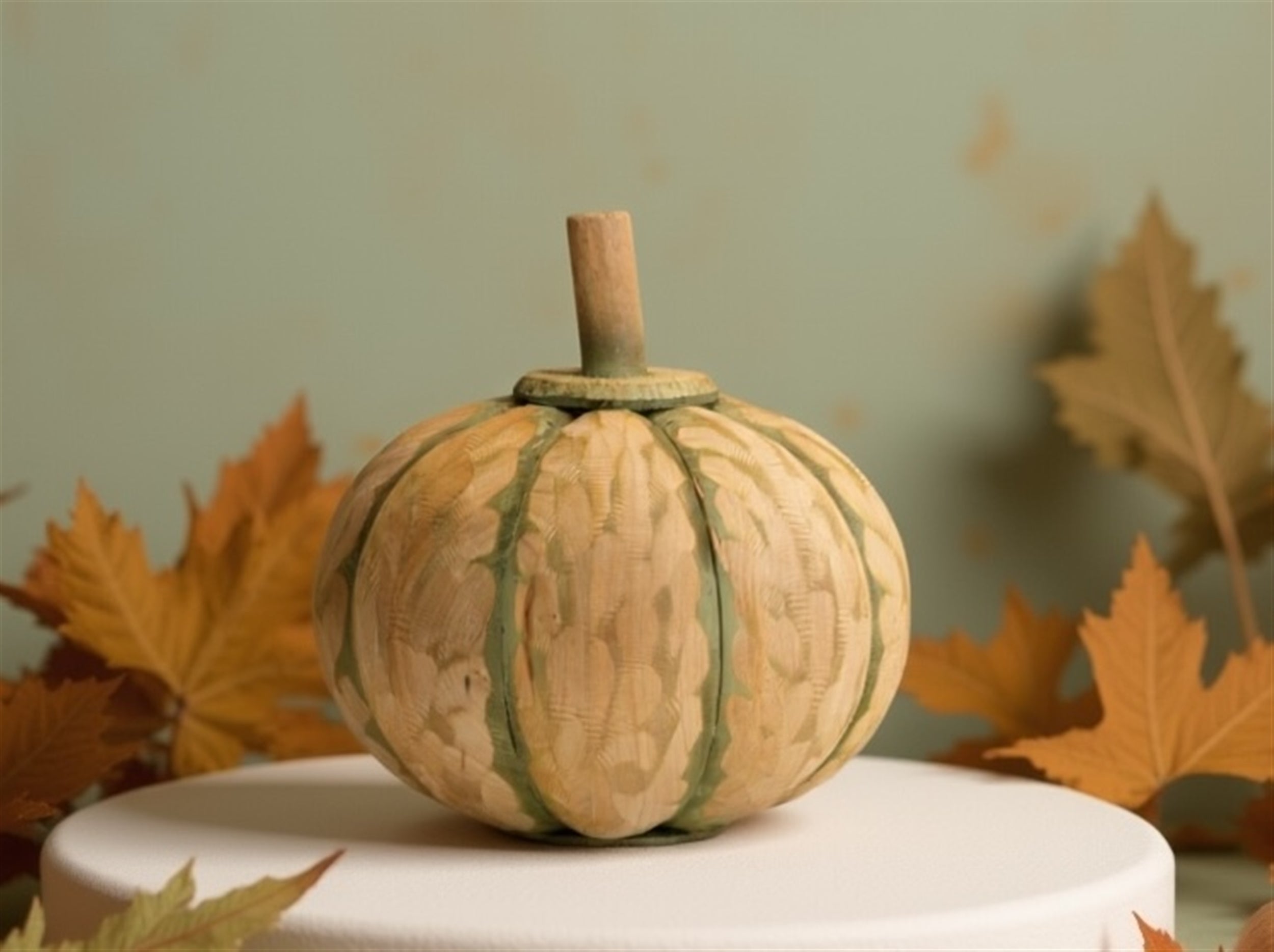 Pumpkin (Set of 2) 7D x 7H Wood/MDF