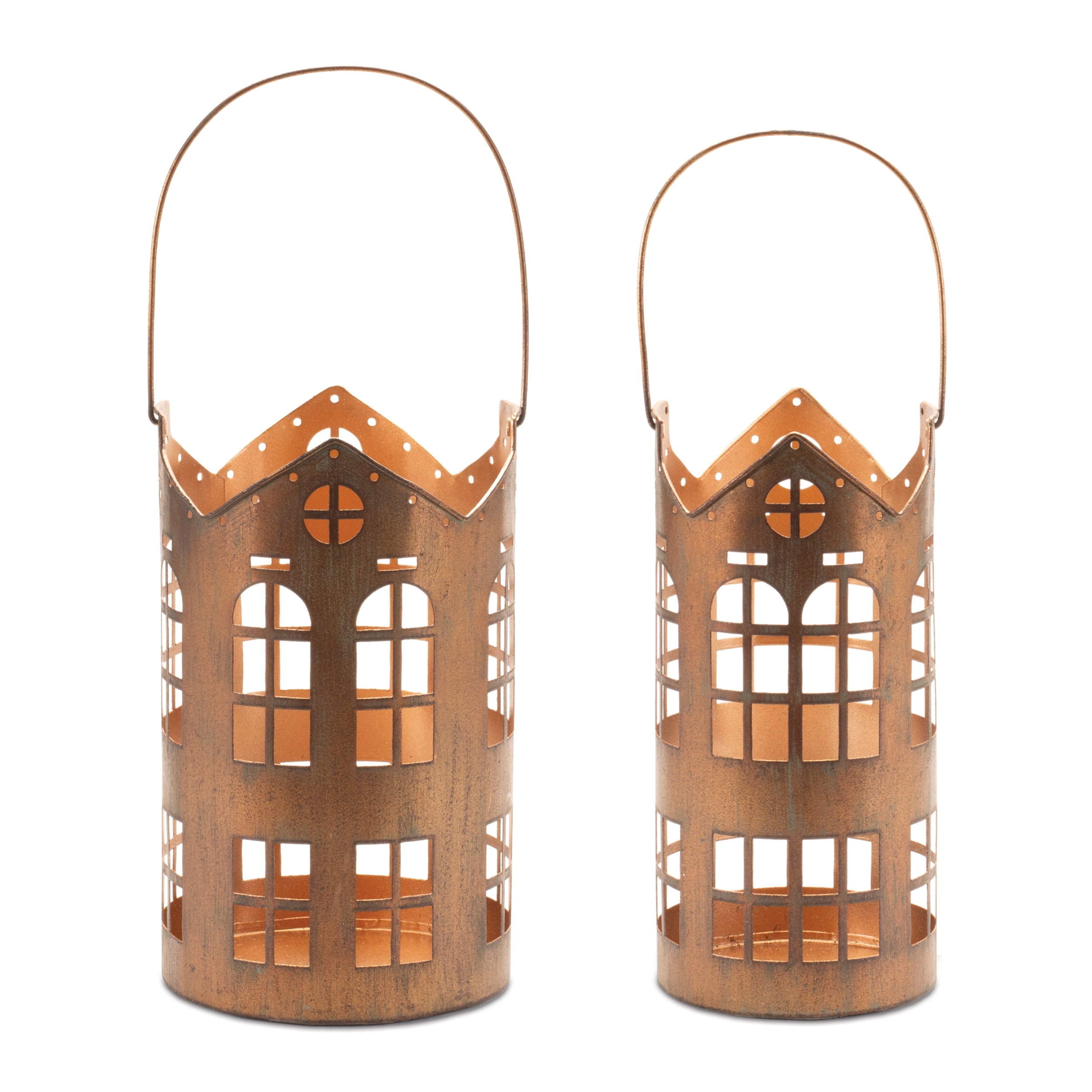 Candle Holder (Set of 2) 5D x 10H, 6D x 10H Iron