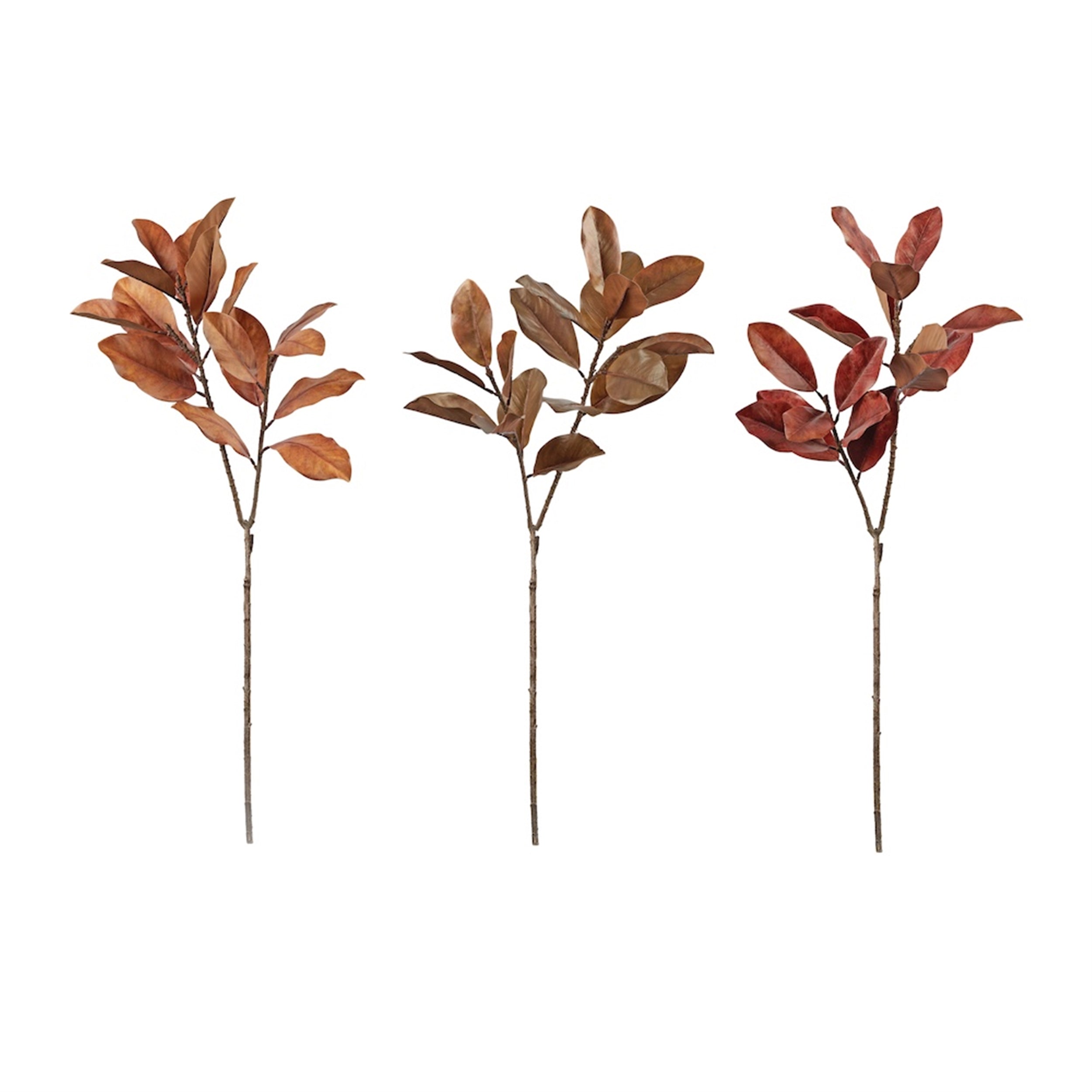 Magnolia Leaf Spray (Set of 6) (Set of 6) 45H Plastic