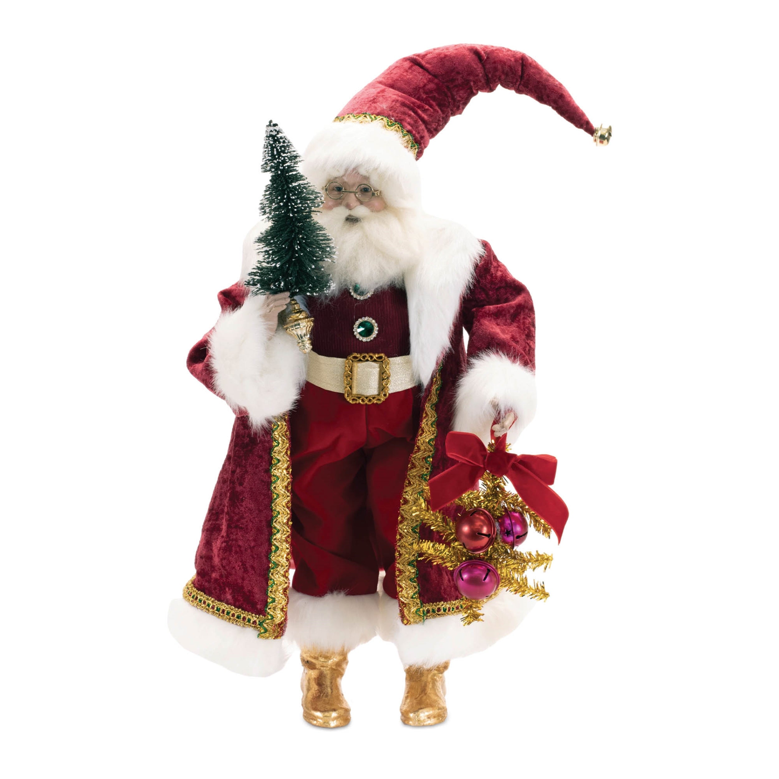 Santa w/Tree 25H Polyester/Resin