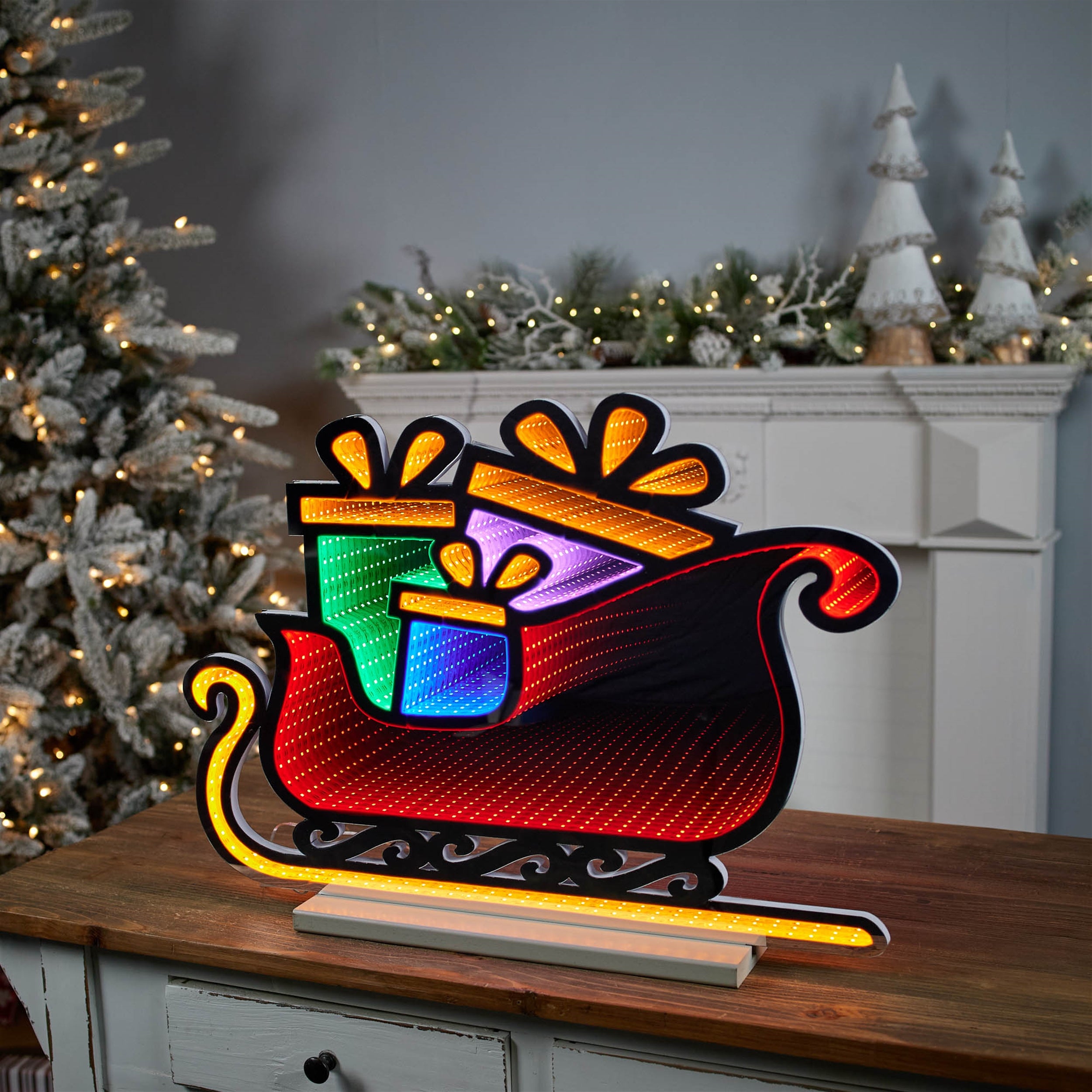 Sleigh w/Packages Ekkolight 24.5L x 18H Acrylic UL Plug