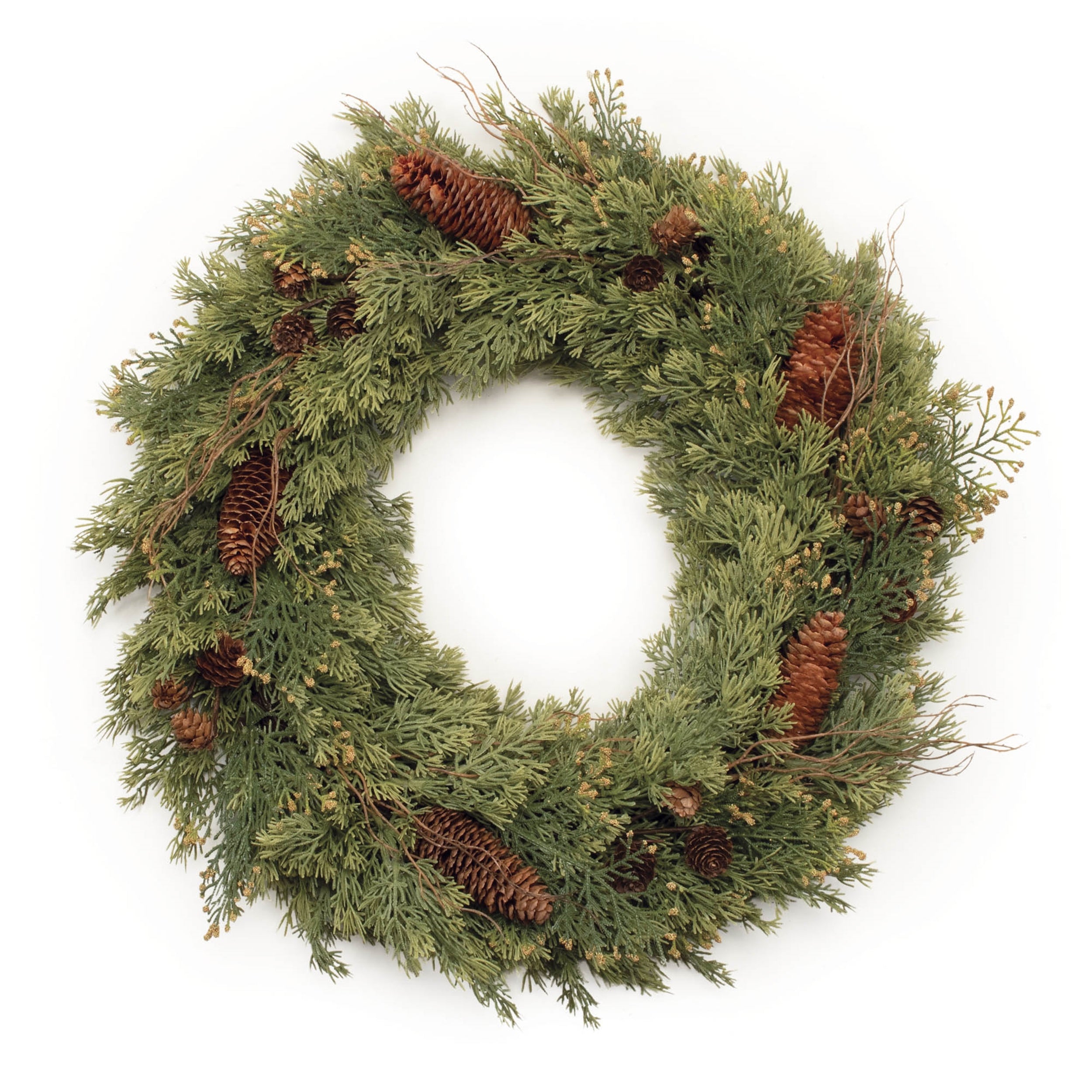 Pine Wreath 22D Plastic/Twig