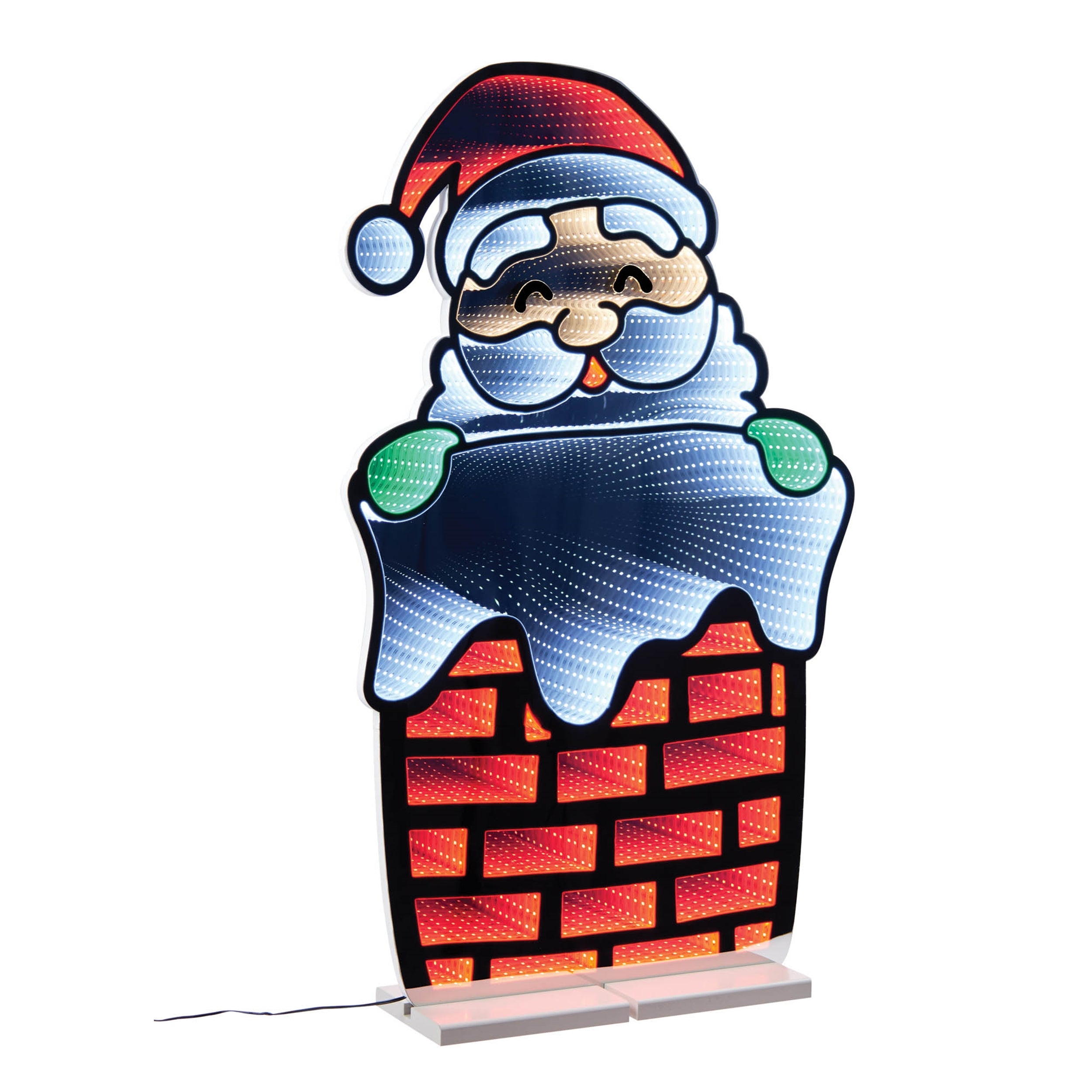 Santa and Chimney Ekkolight 35H Acrylic UL Plug