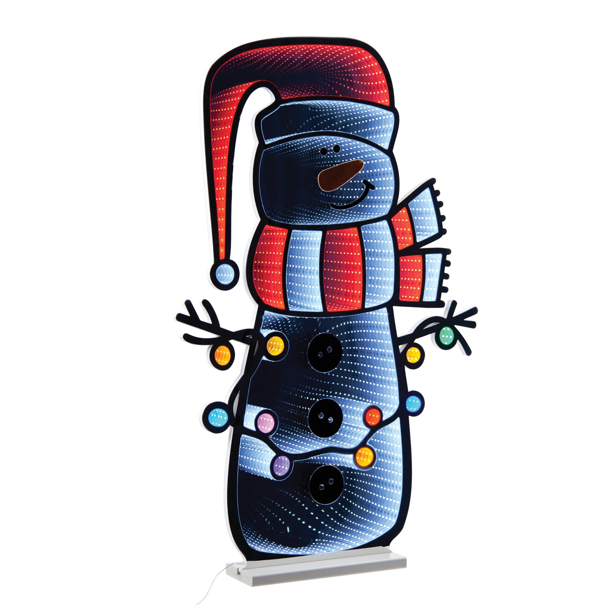Snowman w/Lights Ekkolight 35H Acrylic UL Plug