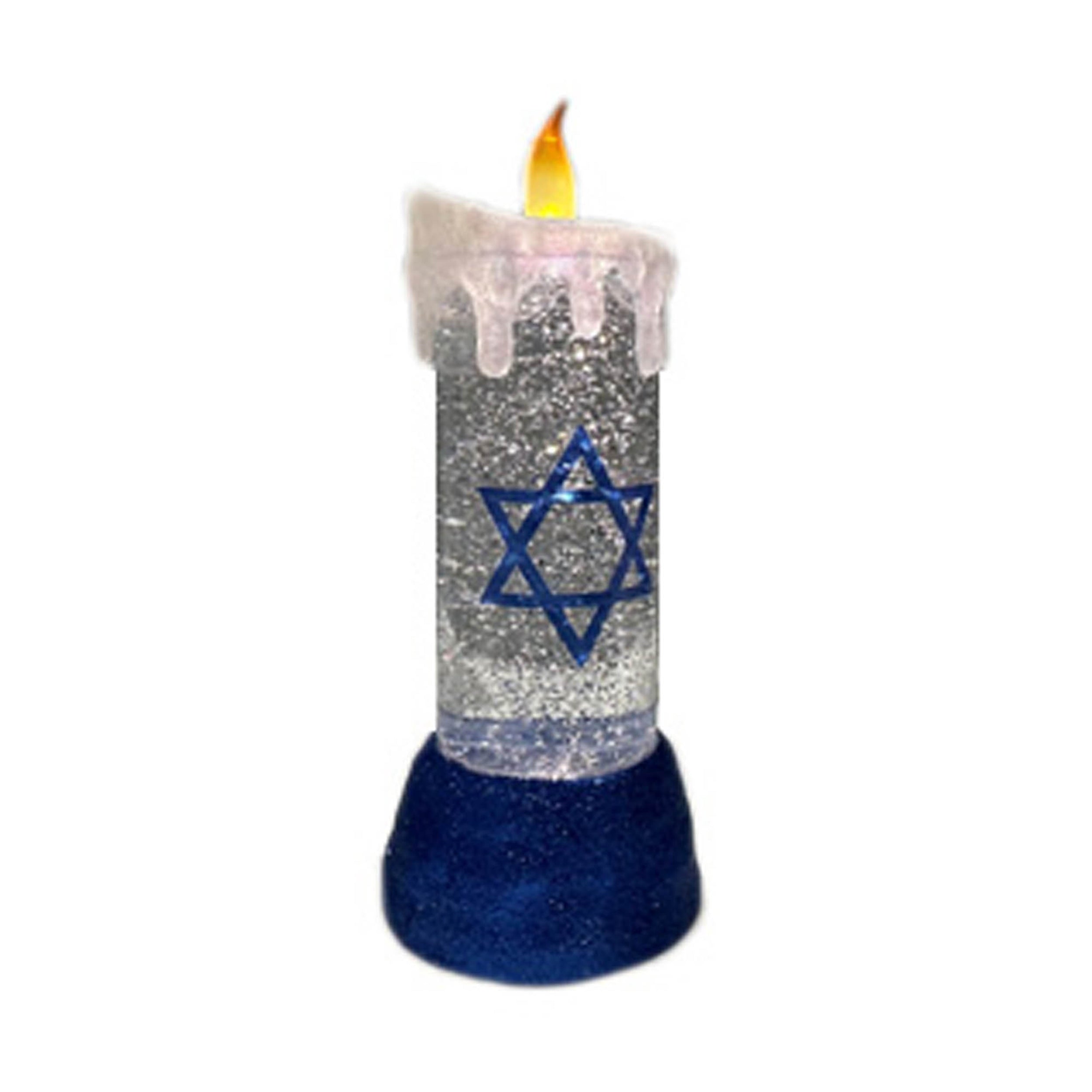 Hanukkah Candle 9.5H Plastic/Oil Water