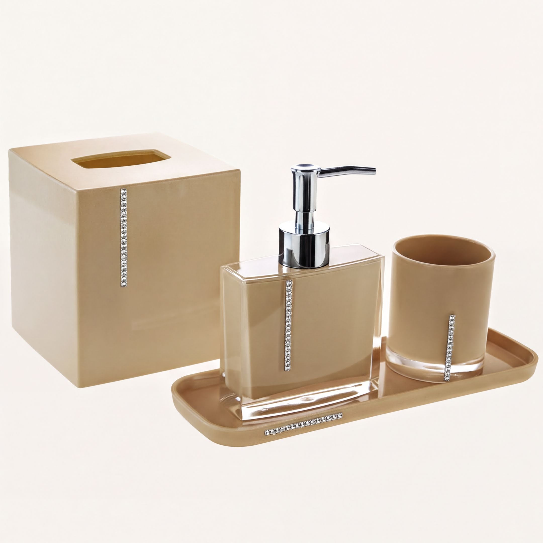 Acrylic Bathroom Set – Modern Bath Accessories & Stylish Storage Organizer