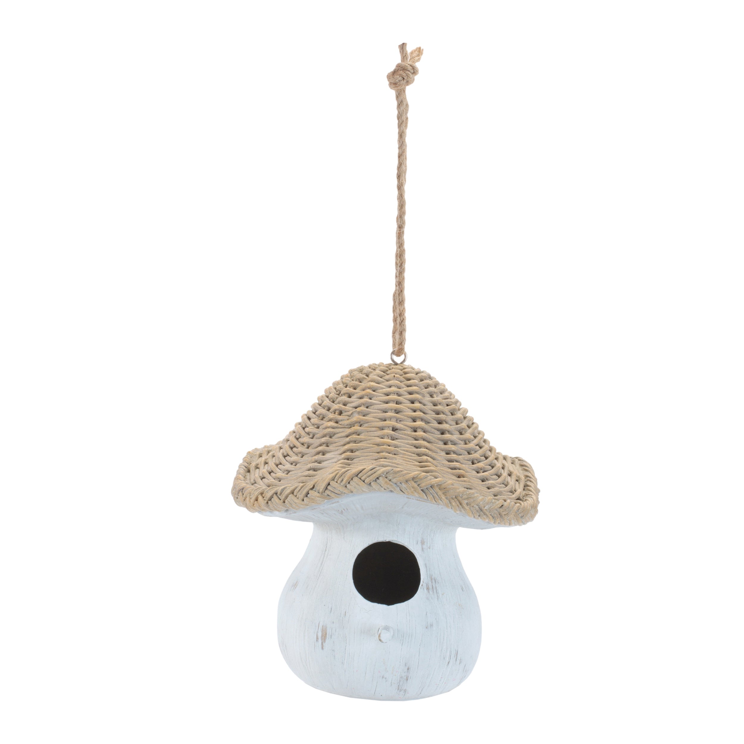 Mushroom Birdhouse 8H Resin