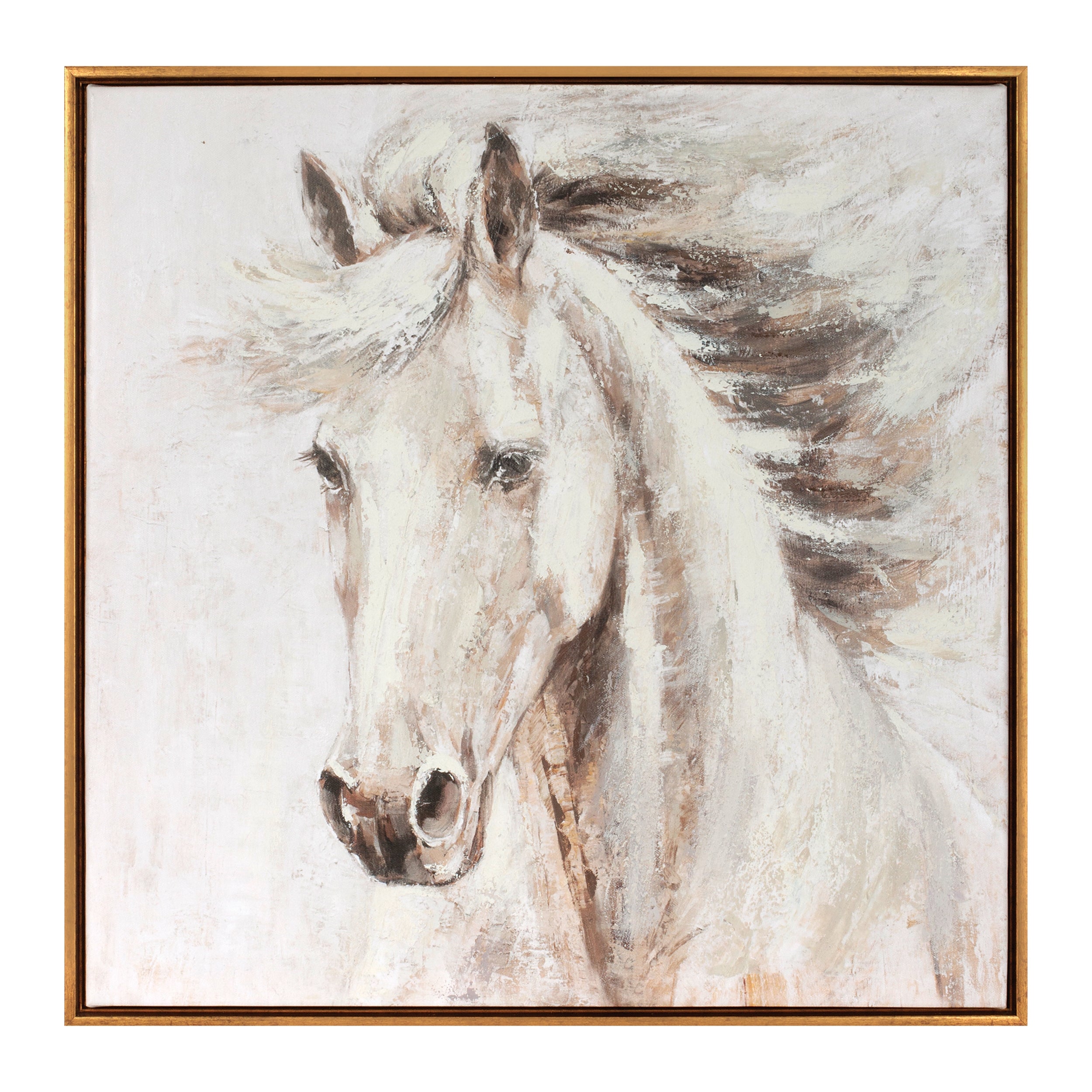 Framed Horse Canvas 24SQ Canvas/Wood/Plastic