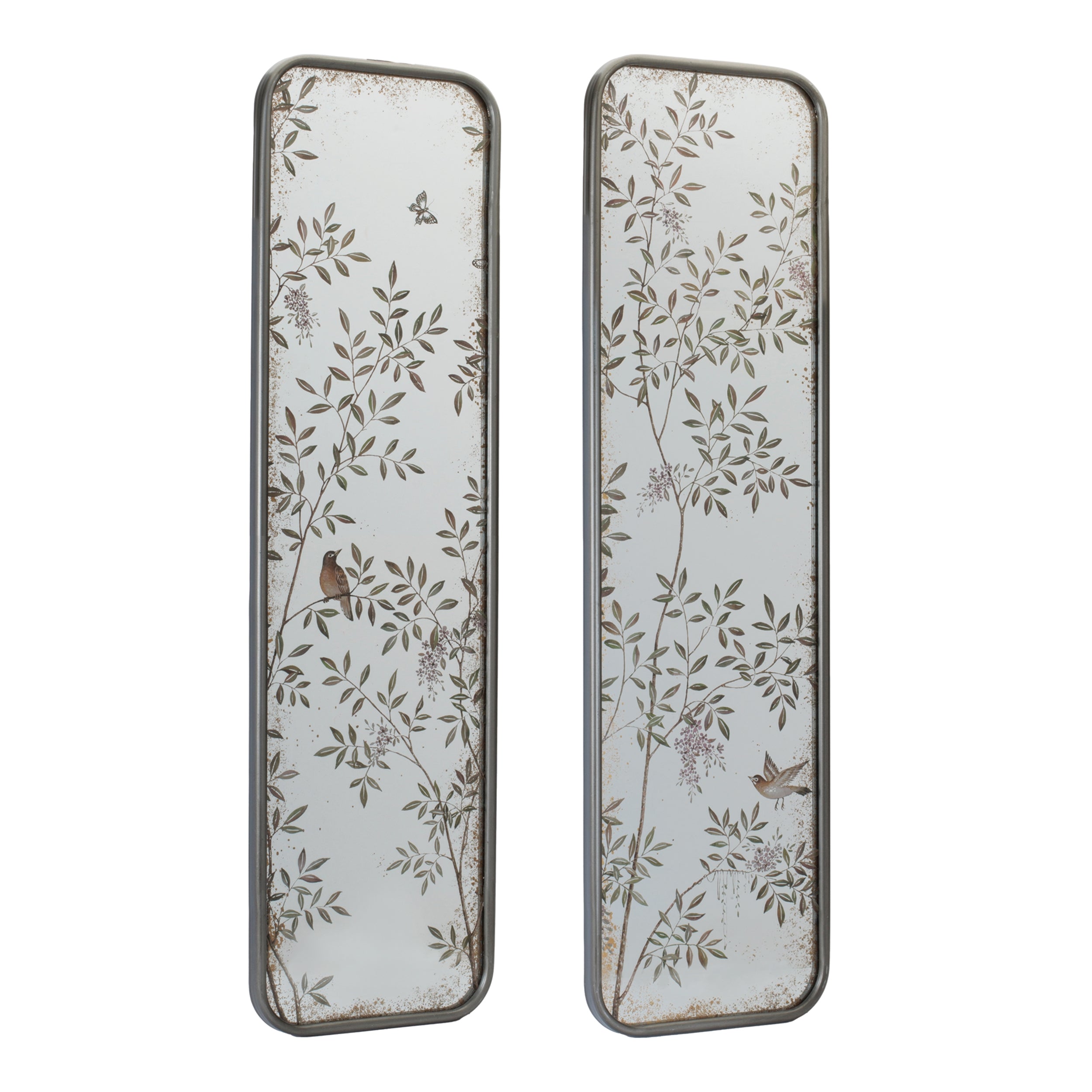 Wall Mirror (Set of 2) 10L x 36H MDF/Metal/Glass