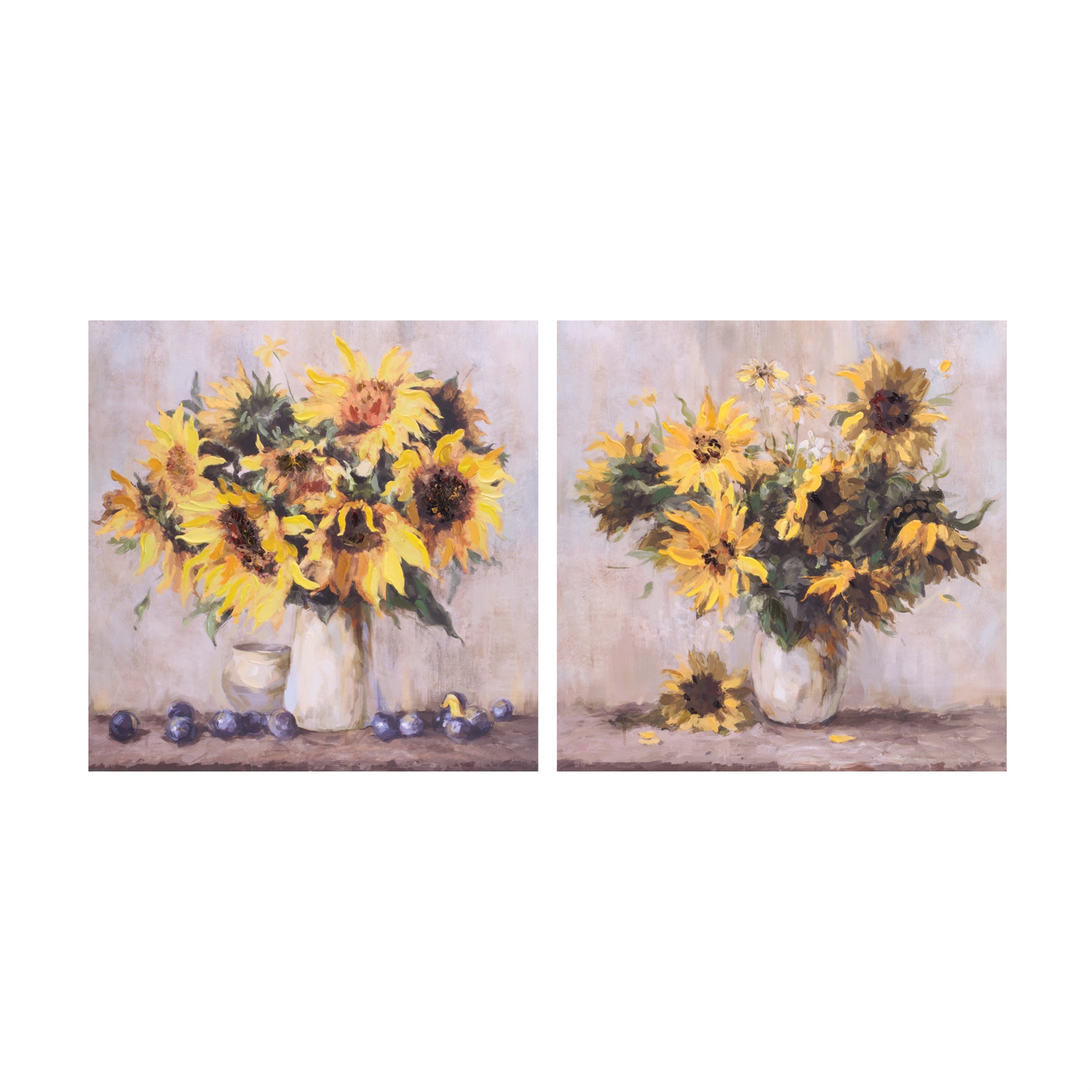 Sunflower Canvas (Set of 2) 23.5SQ Canvas/MDF