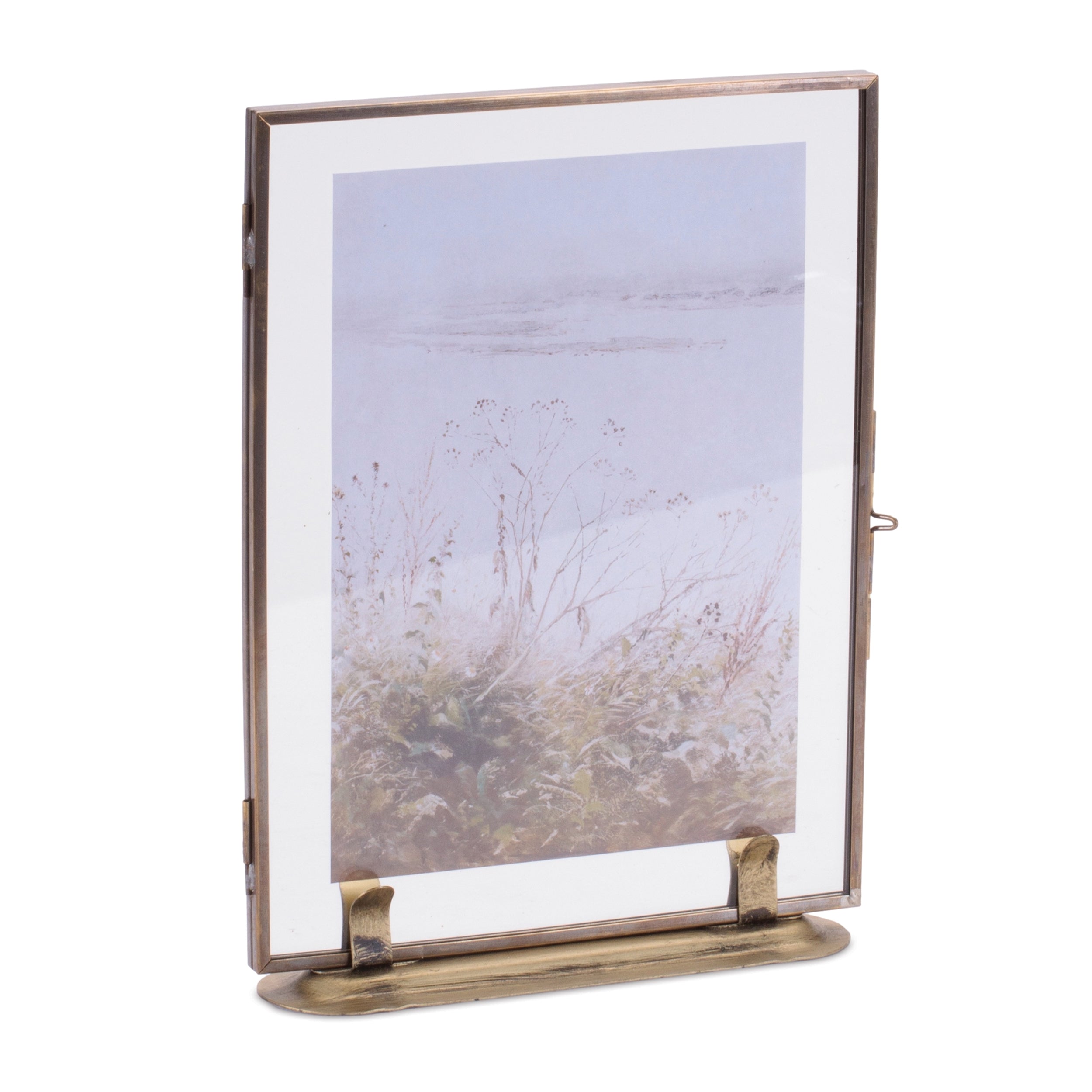 Frame w/Art 8L x 6.25H Copper/Iron/Glass
