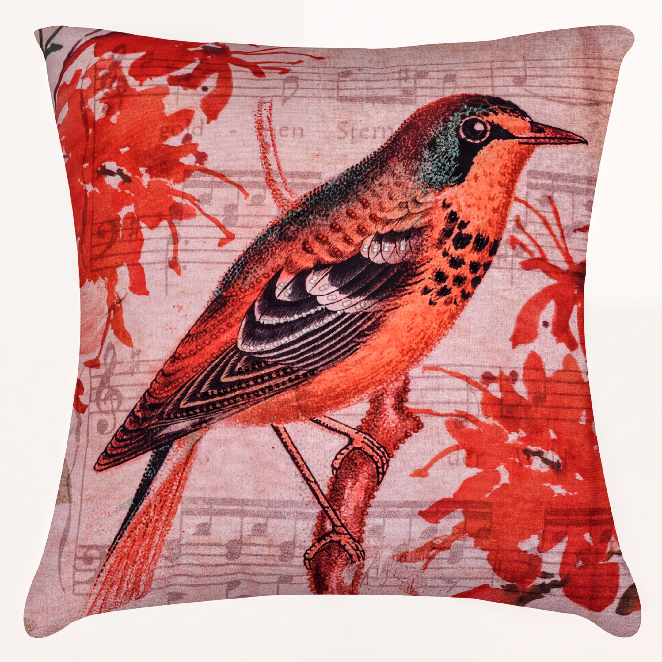 Birds Throw Pillow Covers - Set of 4 Decorative Printed Cushion Covers