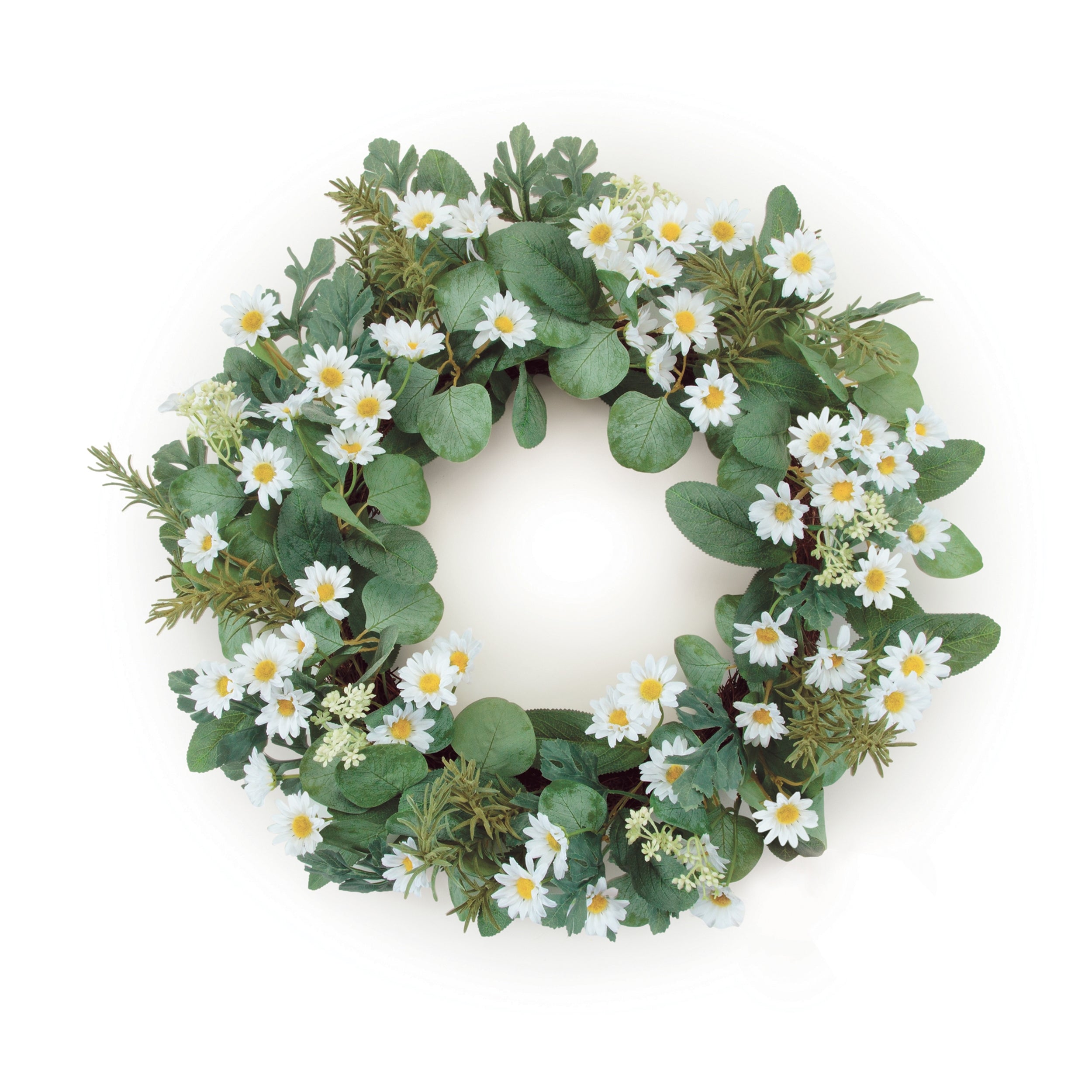 Mini Daisy Wreath 22D Polyester