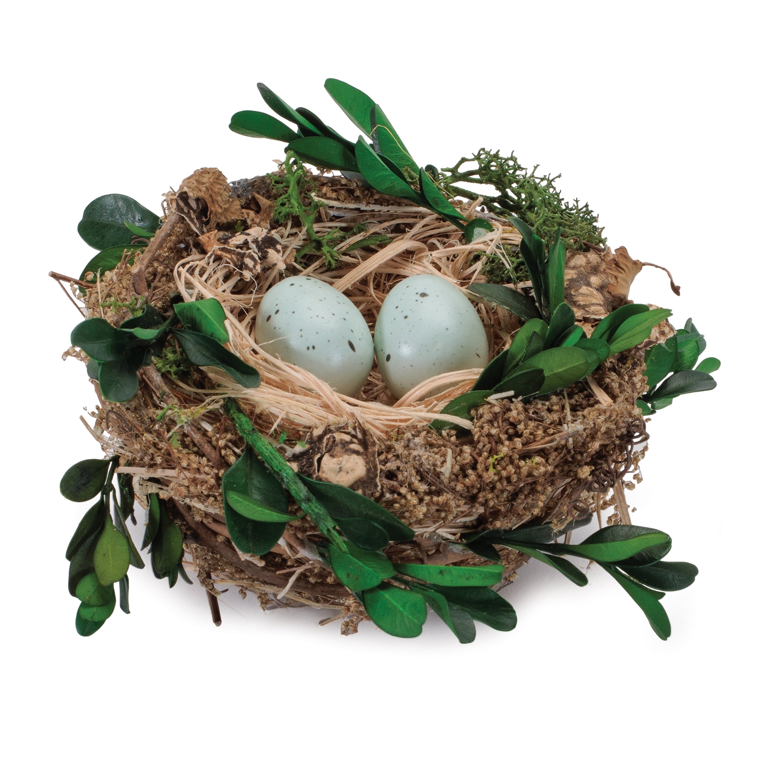 Nest w/Eggs (Set of 12) 5D x 3H Twig/Grass/Foam
