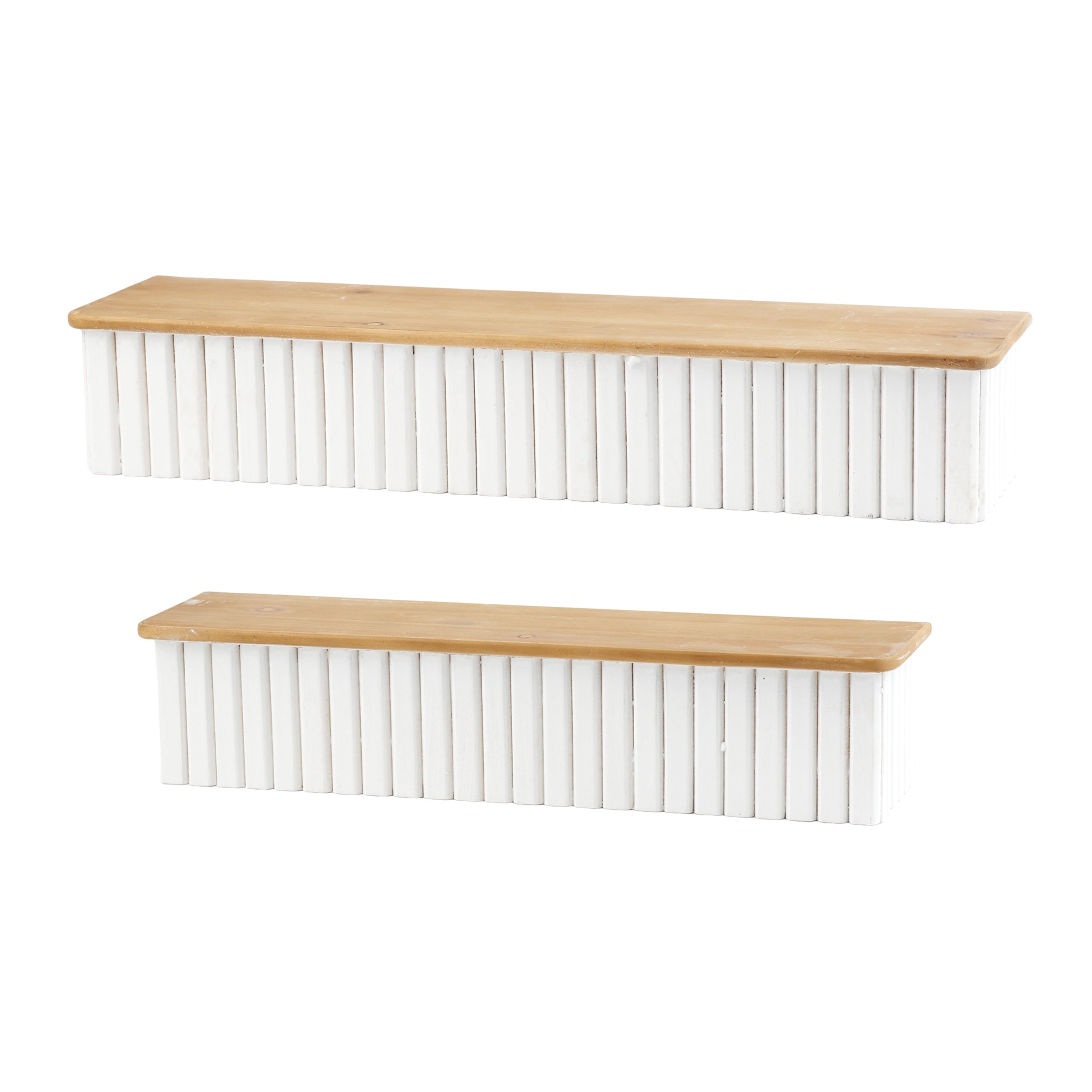 Wall Shelf (Set of 2) 18L x 4.75W x 4H, 22L x 5.5W x 4H MDF