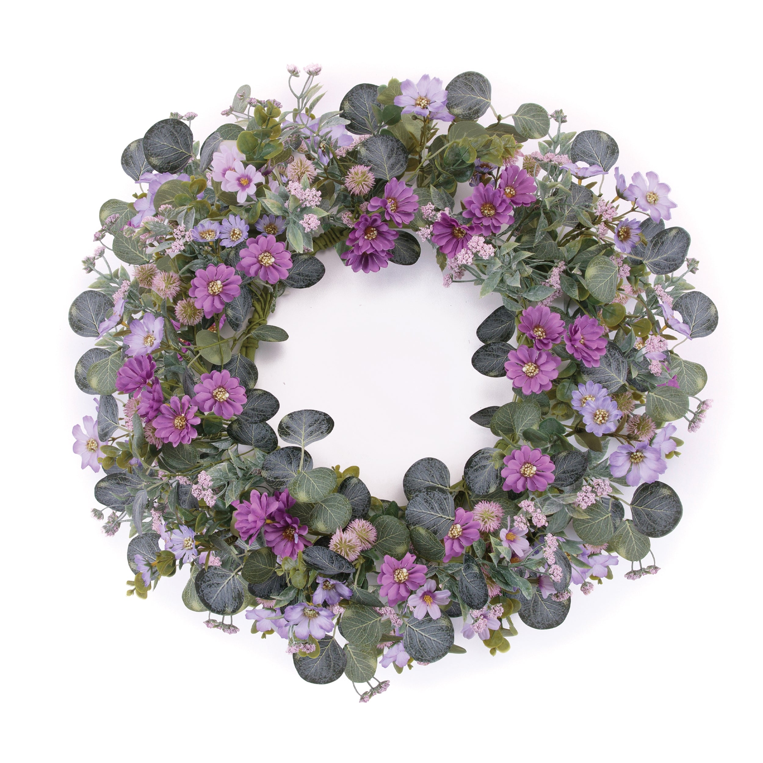 Mixed Floral Wreath 22D Polyester
