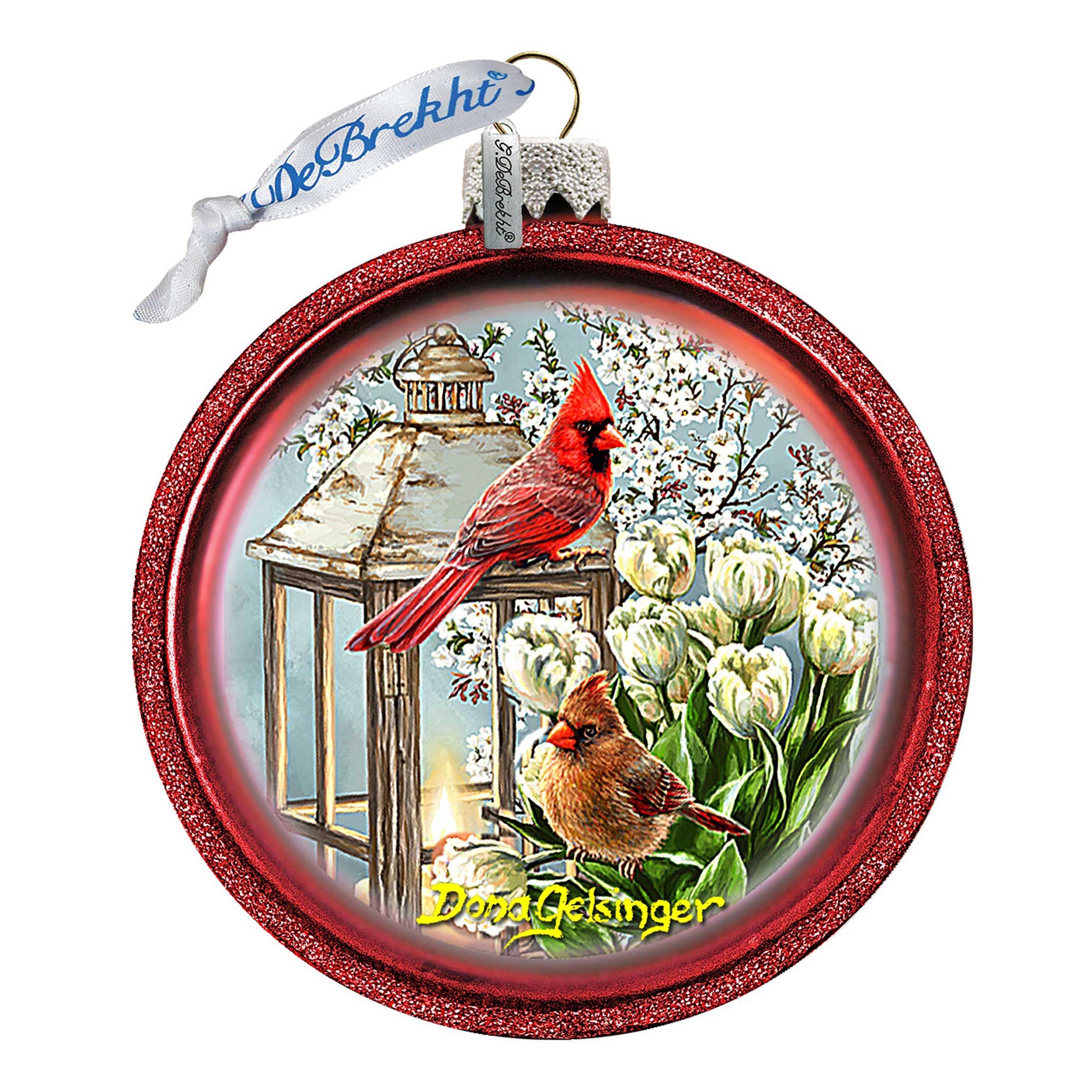 Spring Birds Glass Ornament by D. Gelsinger - Christmas Decor - 764-153-DG