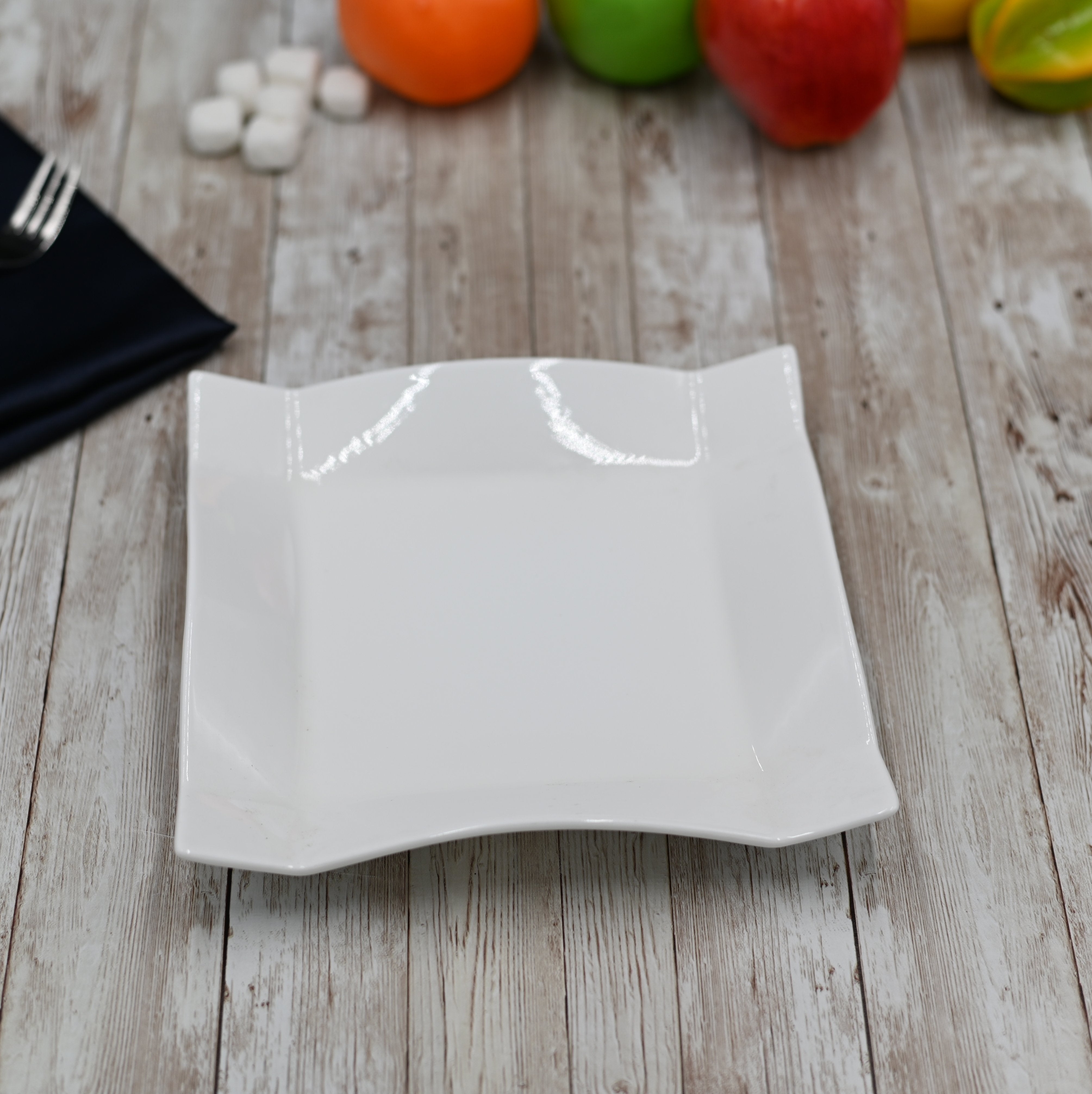 White Square Dessert Plate 8" inch X 8" inch | 20 X 20 Cm