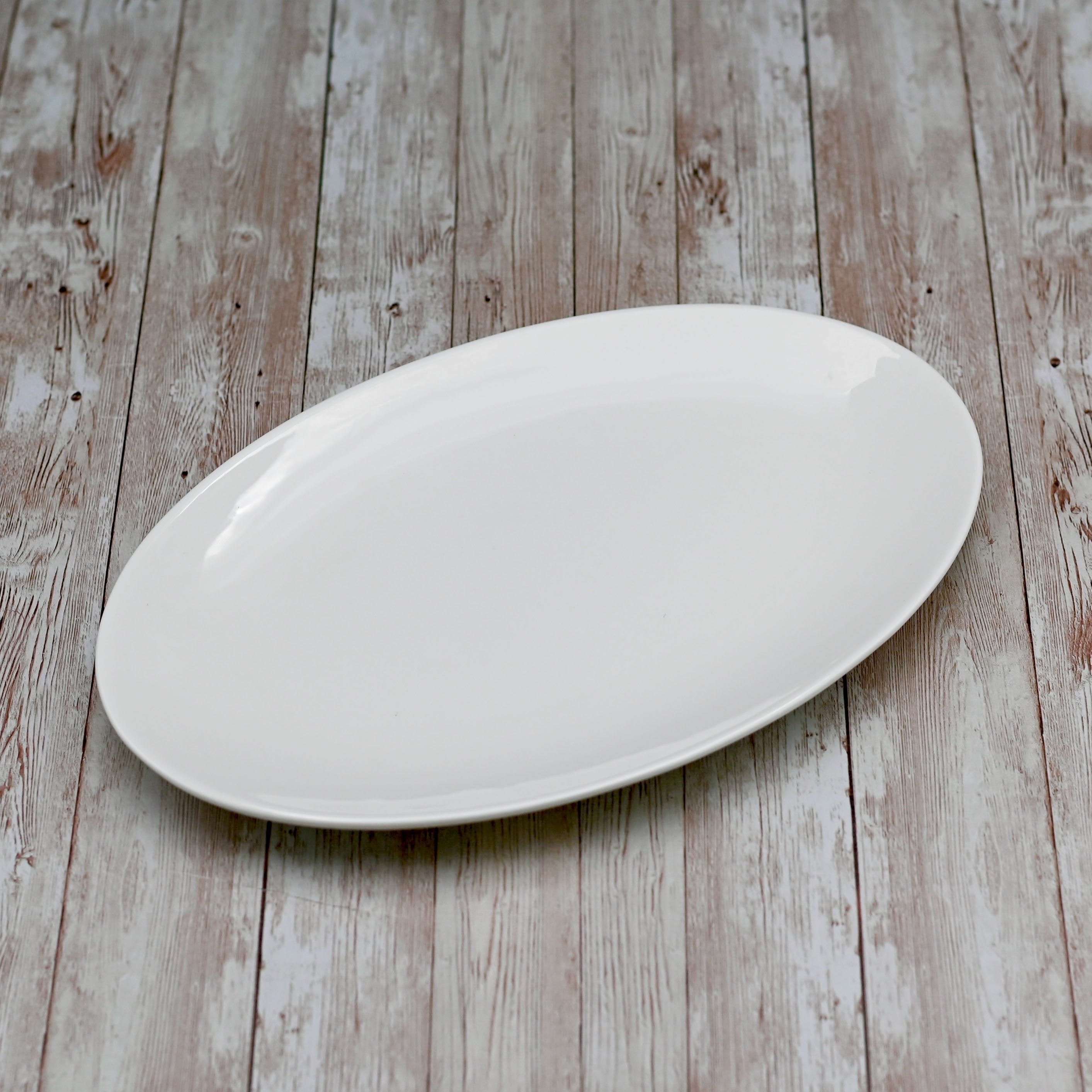 Set Of 3 White Oval Plate / Platter 14" inch | 36 Cm