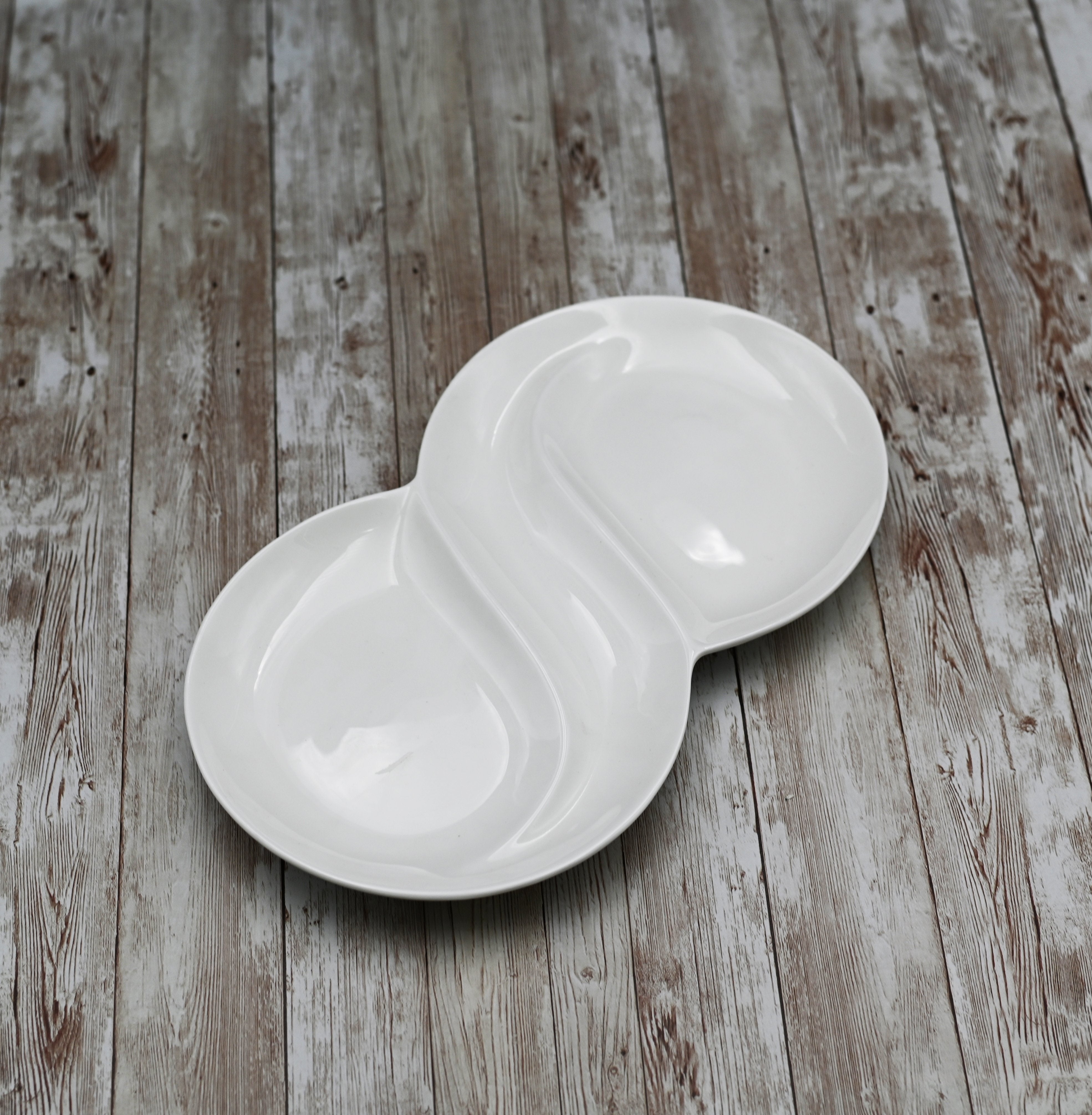 White Divided Dish 12.5" inch | 31.5 Cm