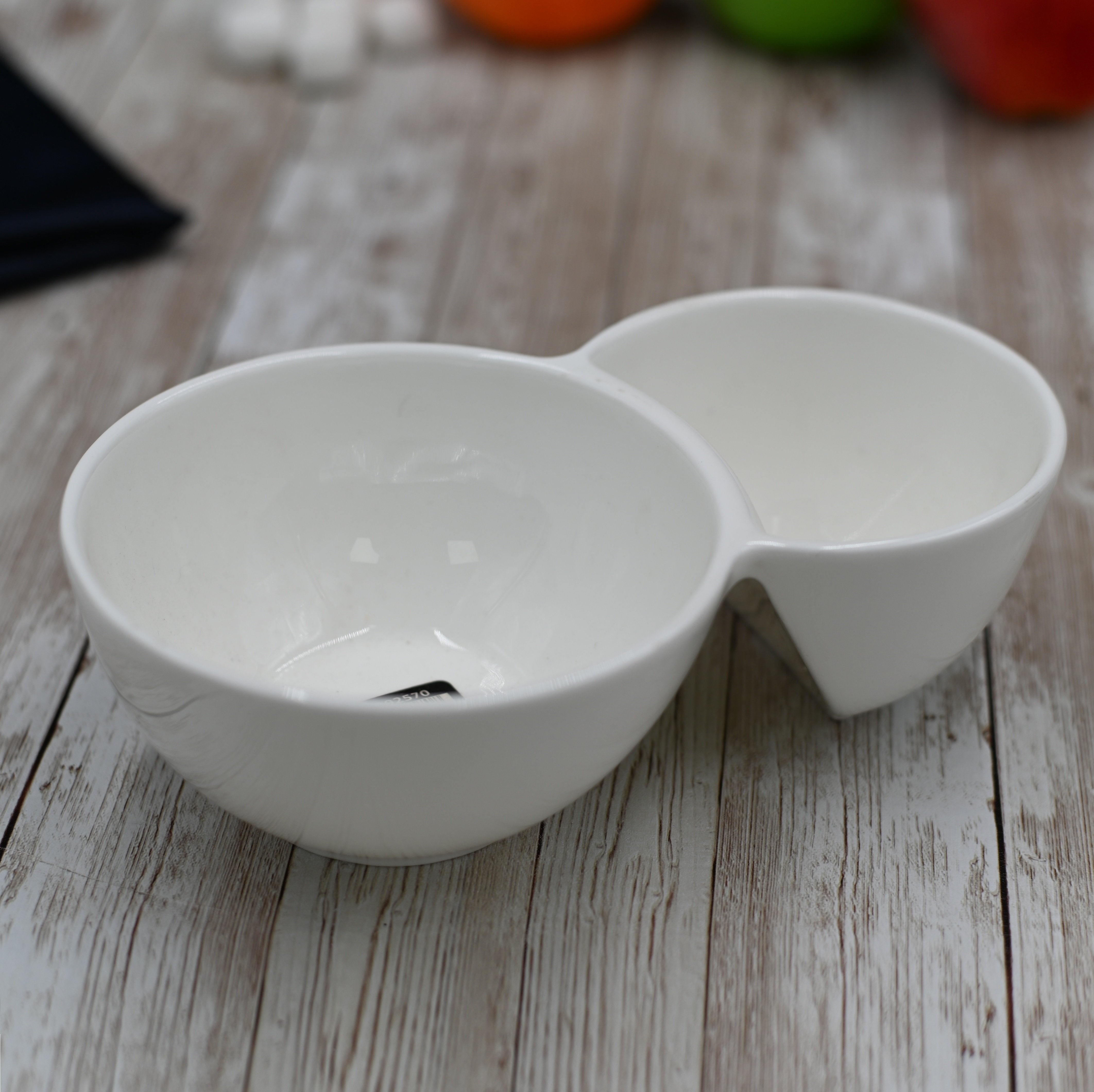 Double White Dish 5" inch X 3" inch X 1.5" inch | 12.5 X 7.5 X 3.5 Cm