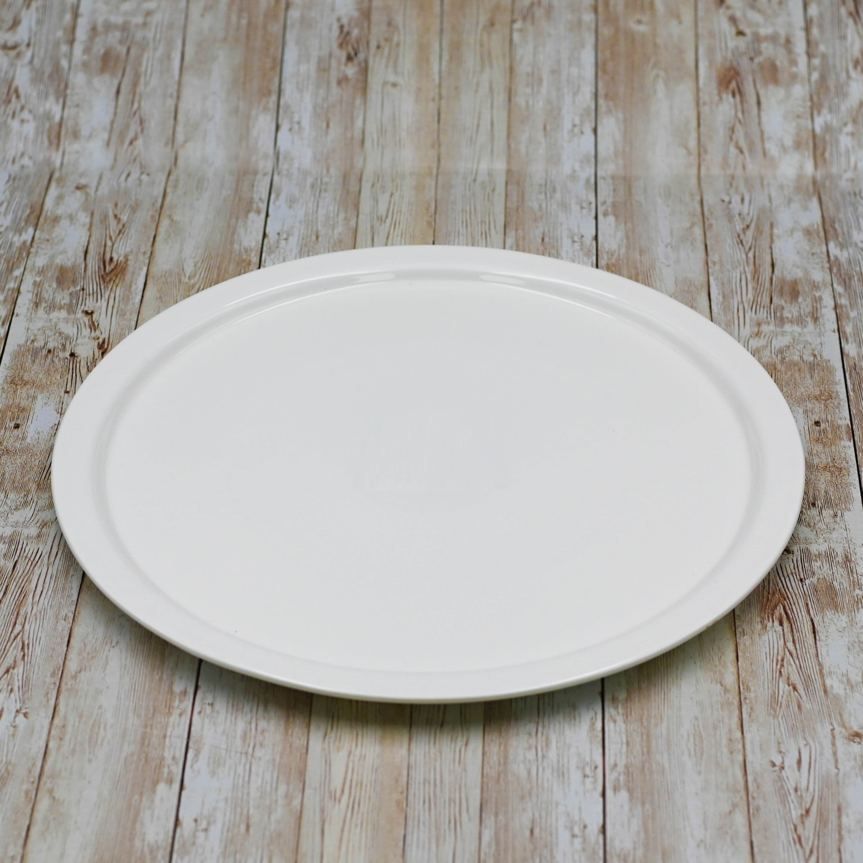 Set Of 3 White Personal Pizza Plate 14" inch | 35.5 Cm