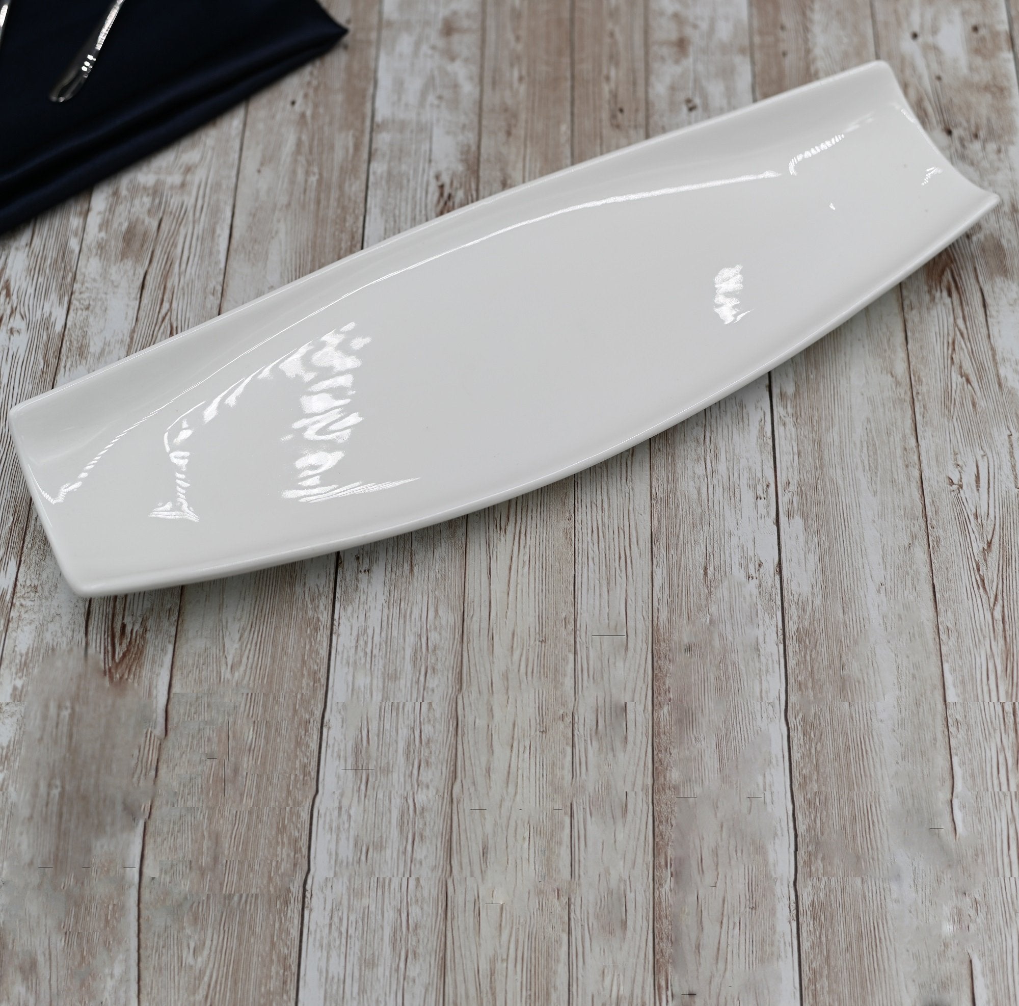 White Celery Tray / Dish 16" inch X 5" inch | 40 X 13 Cm
