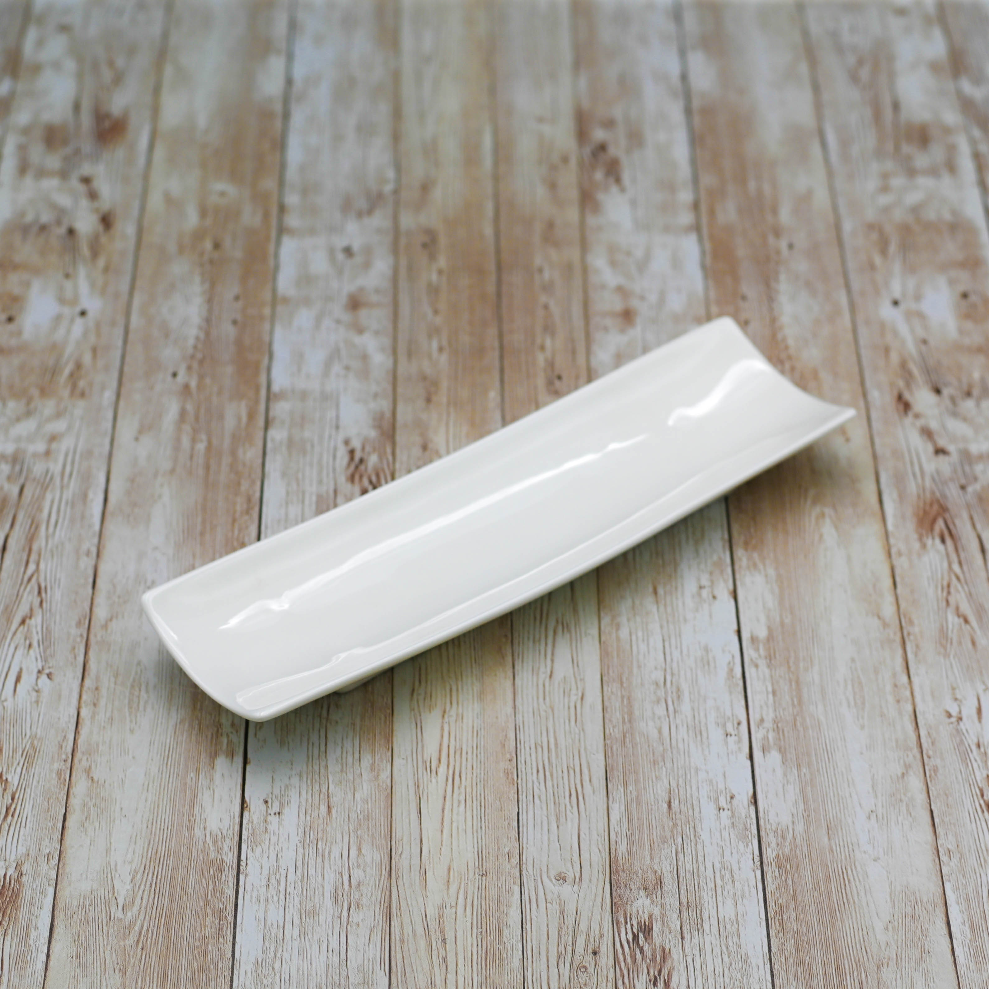 Set Of 3 White Celery Tray / Dish 13" inch X 3.5" inch | 33 X 9 Cm