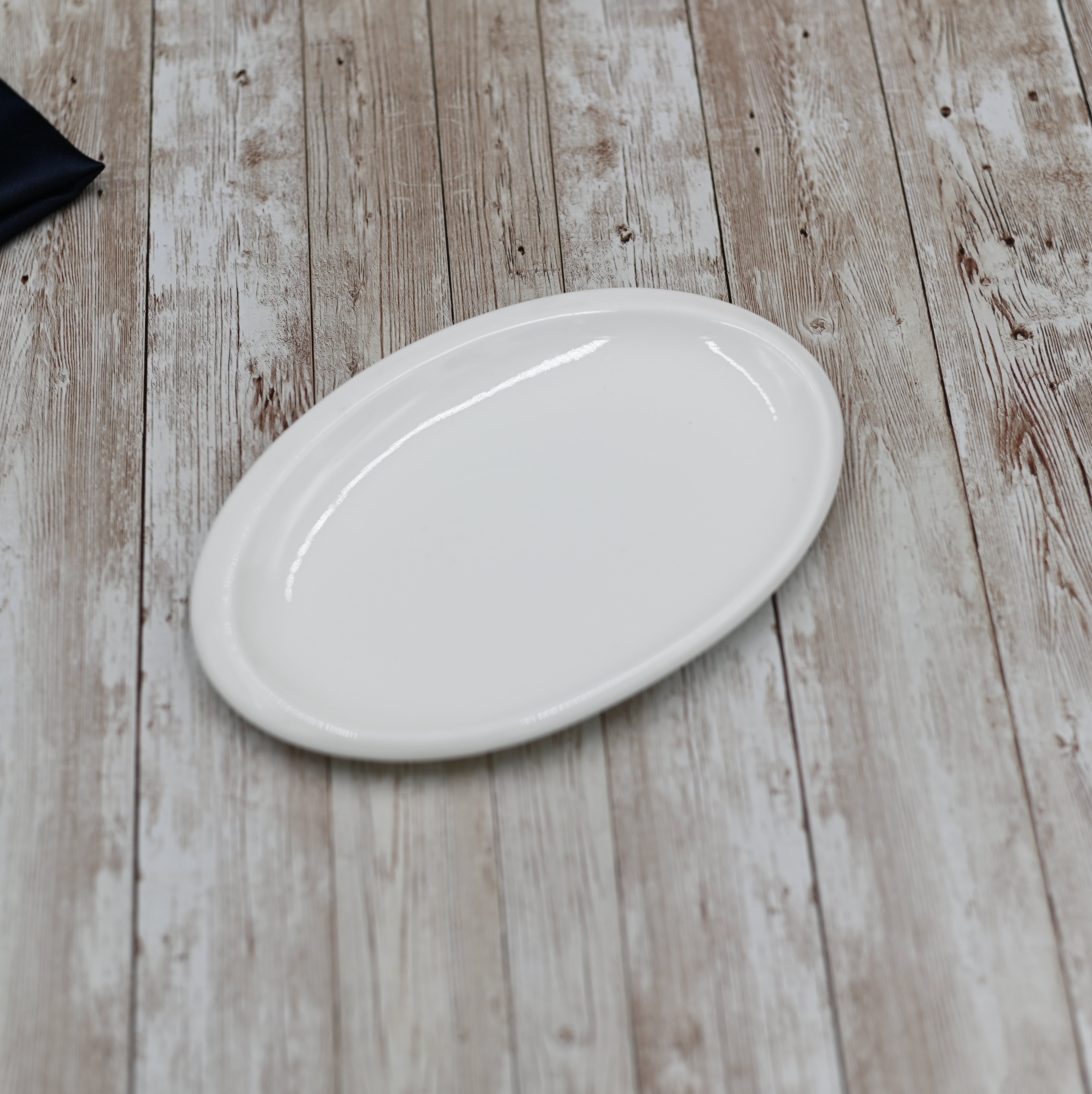 Set Of 6 White Oval Plate 8" inch | 21 Cm