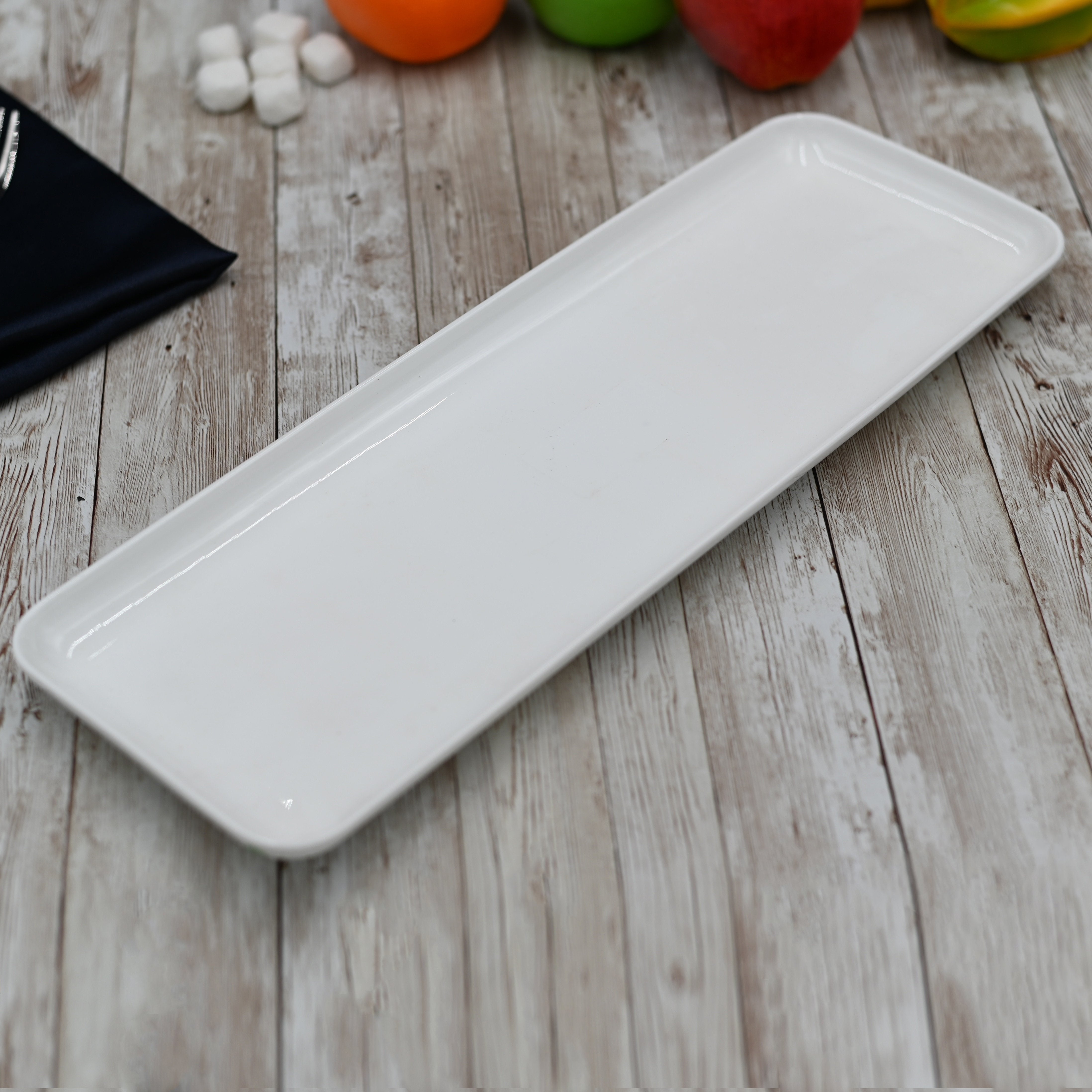 Set Of 3 White Rectangle Dish 15.5" inch X 5" inch | 39 X 13 Cm