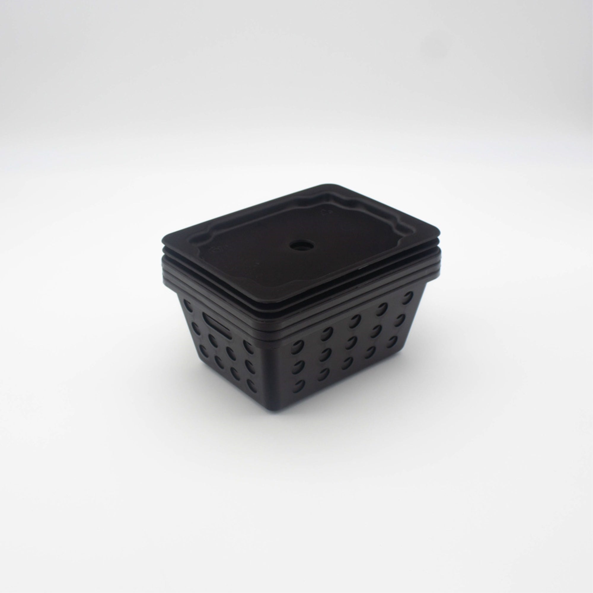 6-Pc Small Basket Set With Lid 7 X 5 X 3 Black