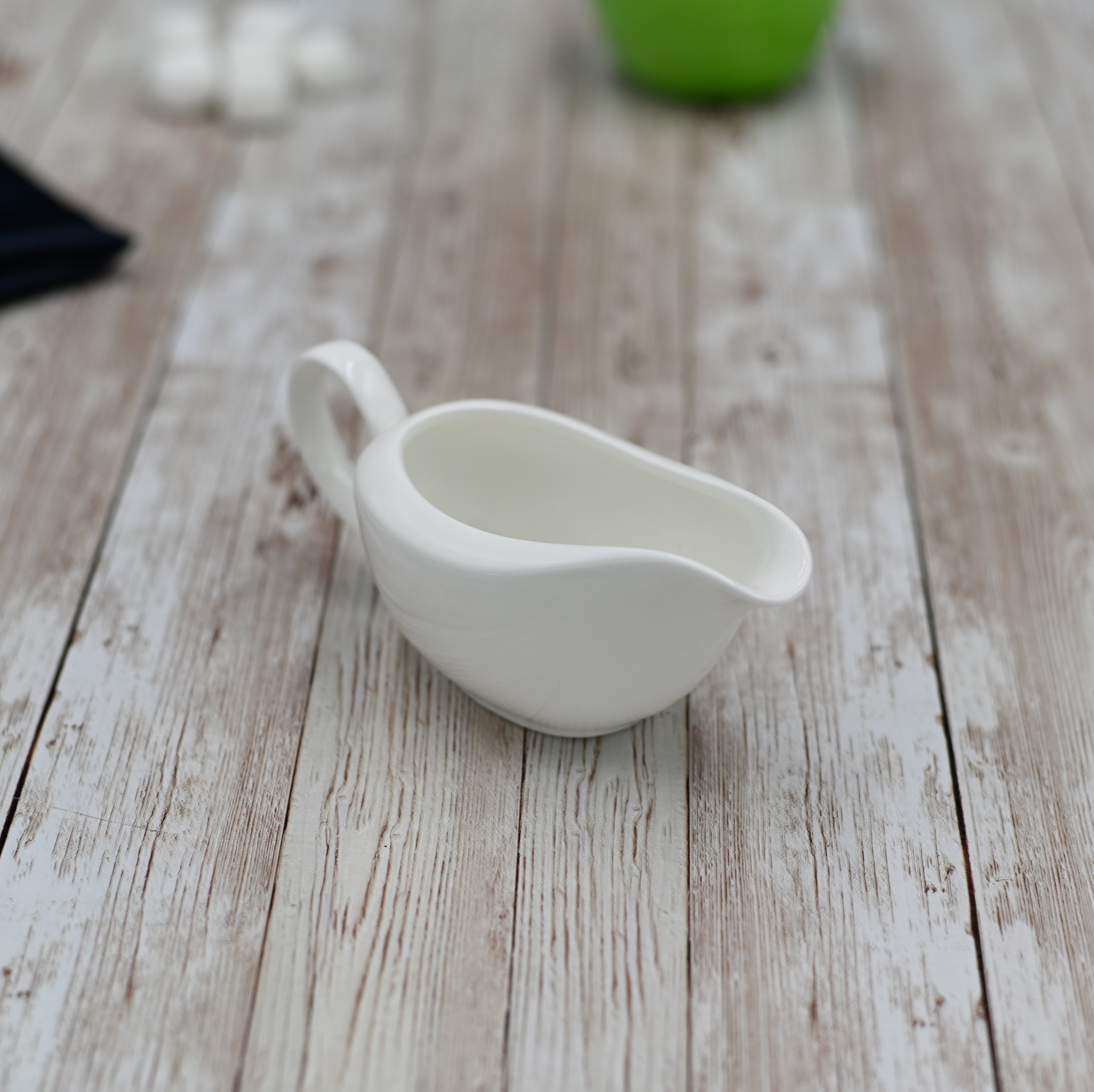 Set Of 6 White Sauce Boat 3 Oz | 100 Ml