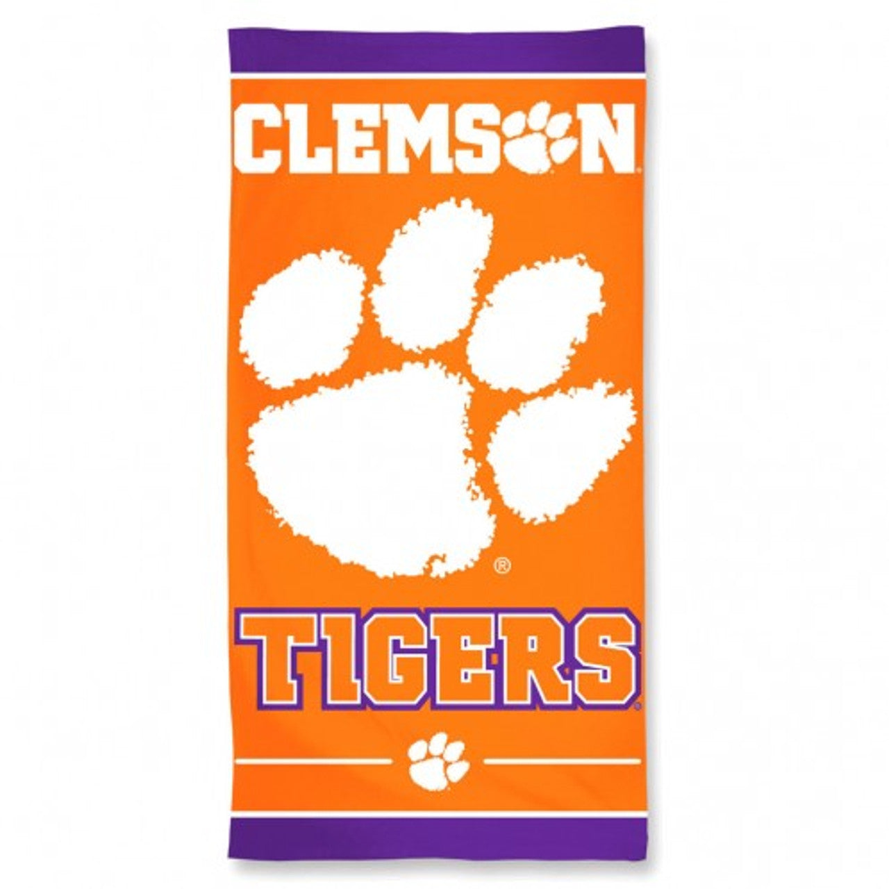 Clemson Tigers Towel 30X60 Beach Style