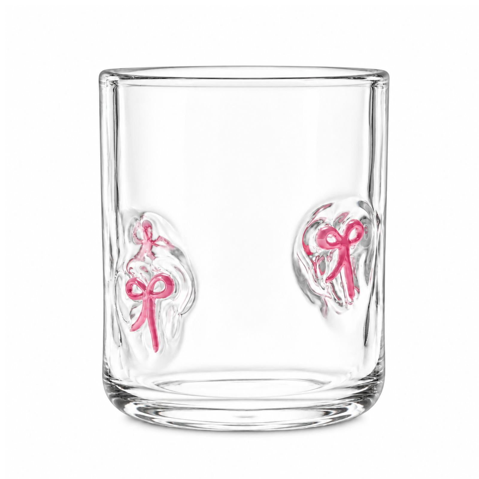 Khen Bowtie Tumblers Set Stylish Break Resistant Acrylic Drinkware - Set of 2 Pink