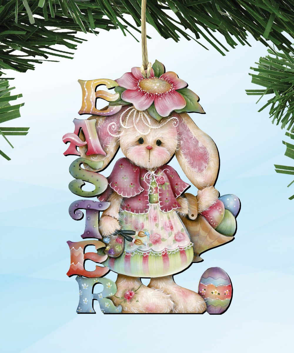 Easter Wooden Ornaments Set of 3 by Jamie Mills-Price - Easter Spring Decor - 8100086S3-MP
