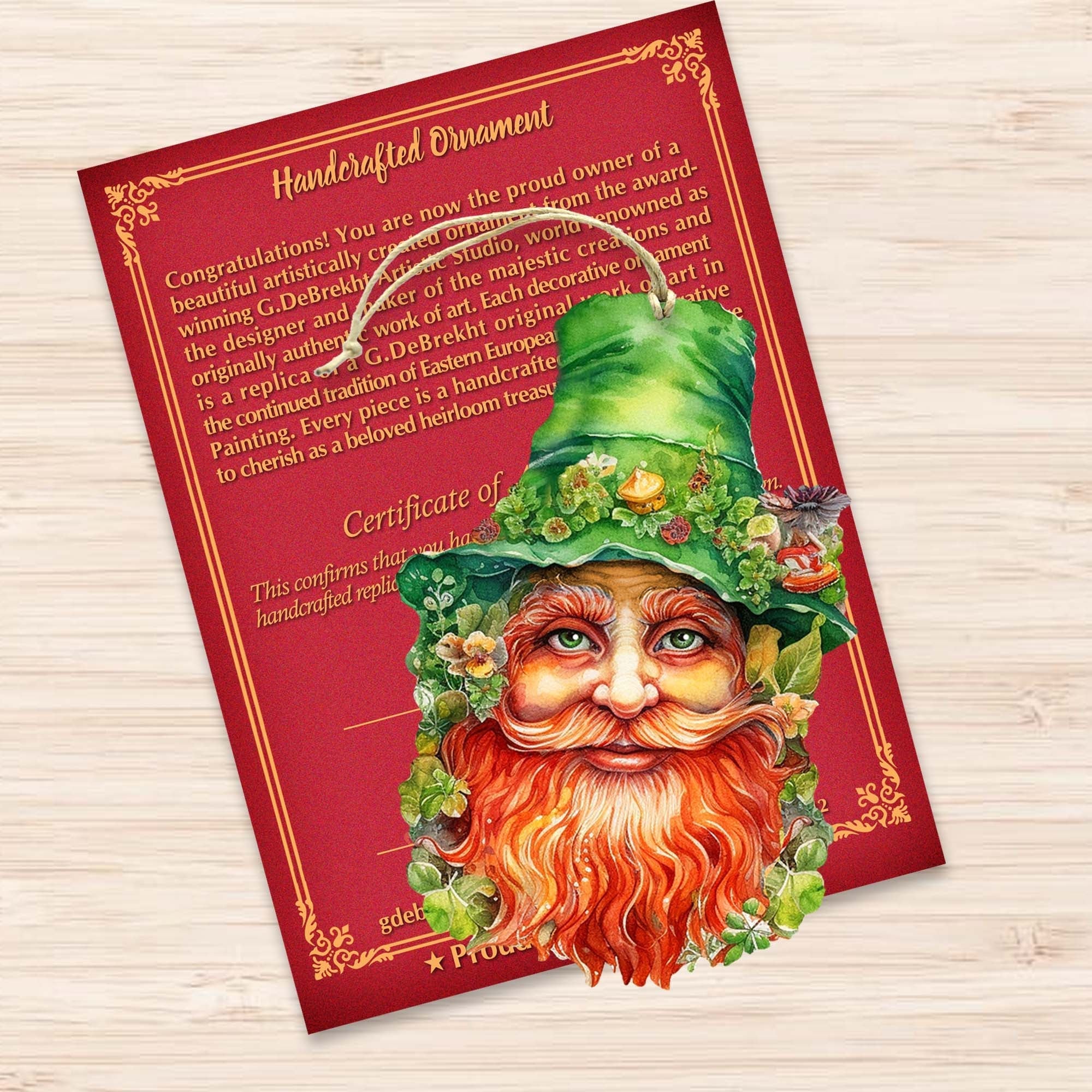 Happy St. Patrick Day Wooden Ornaments by G. DeBrekht Easter Spring Decor - 8652779